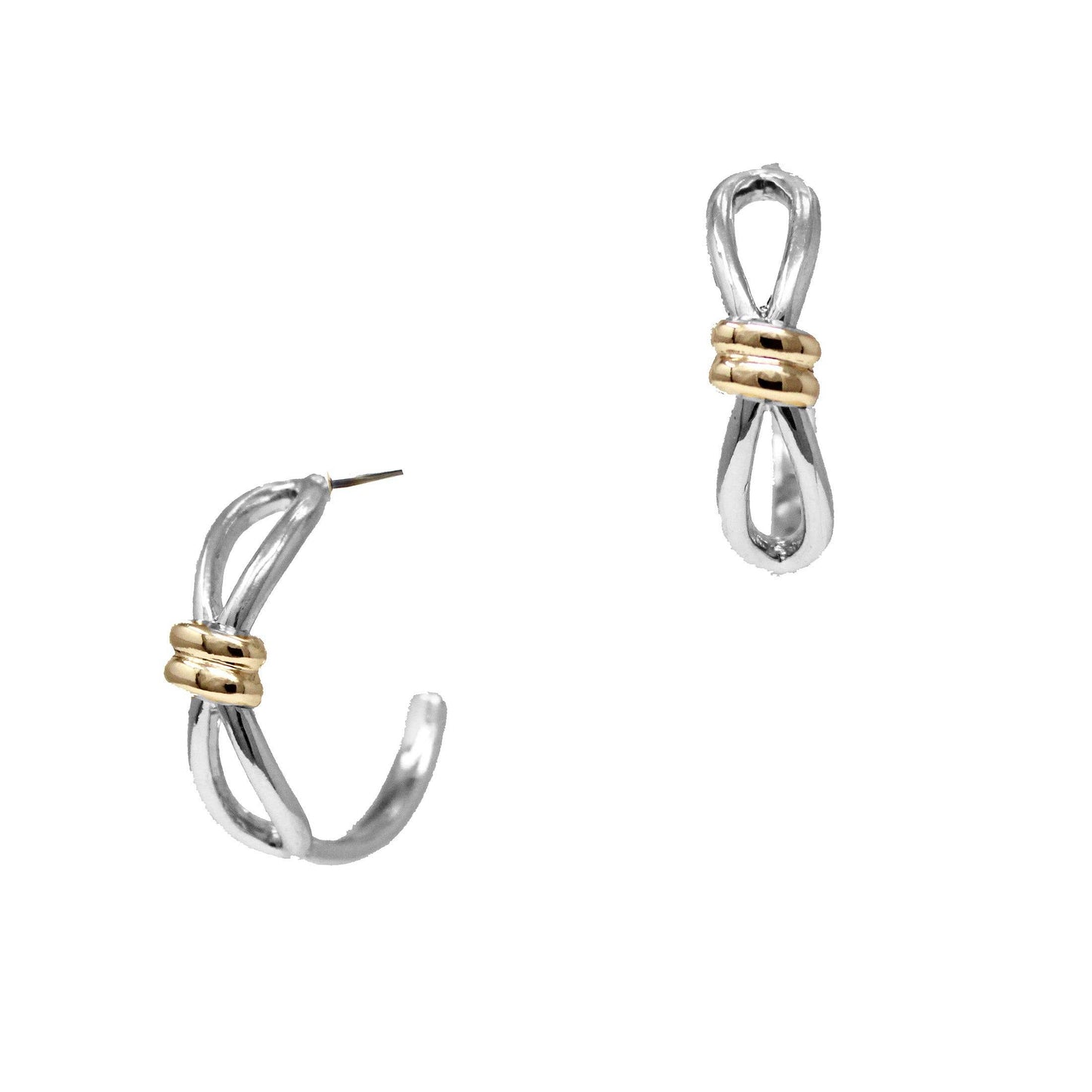 Silver Open Hoop Earrings