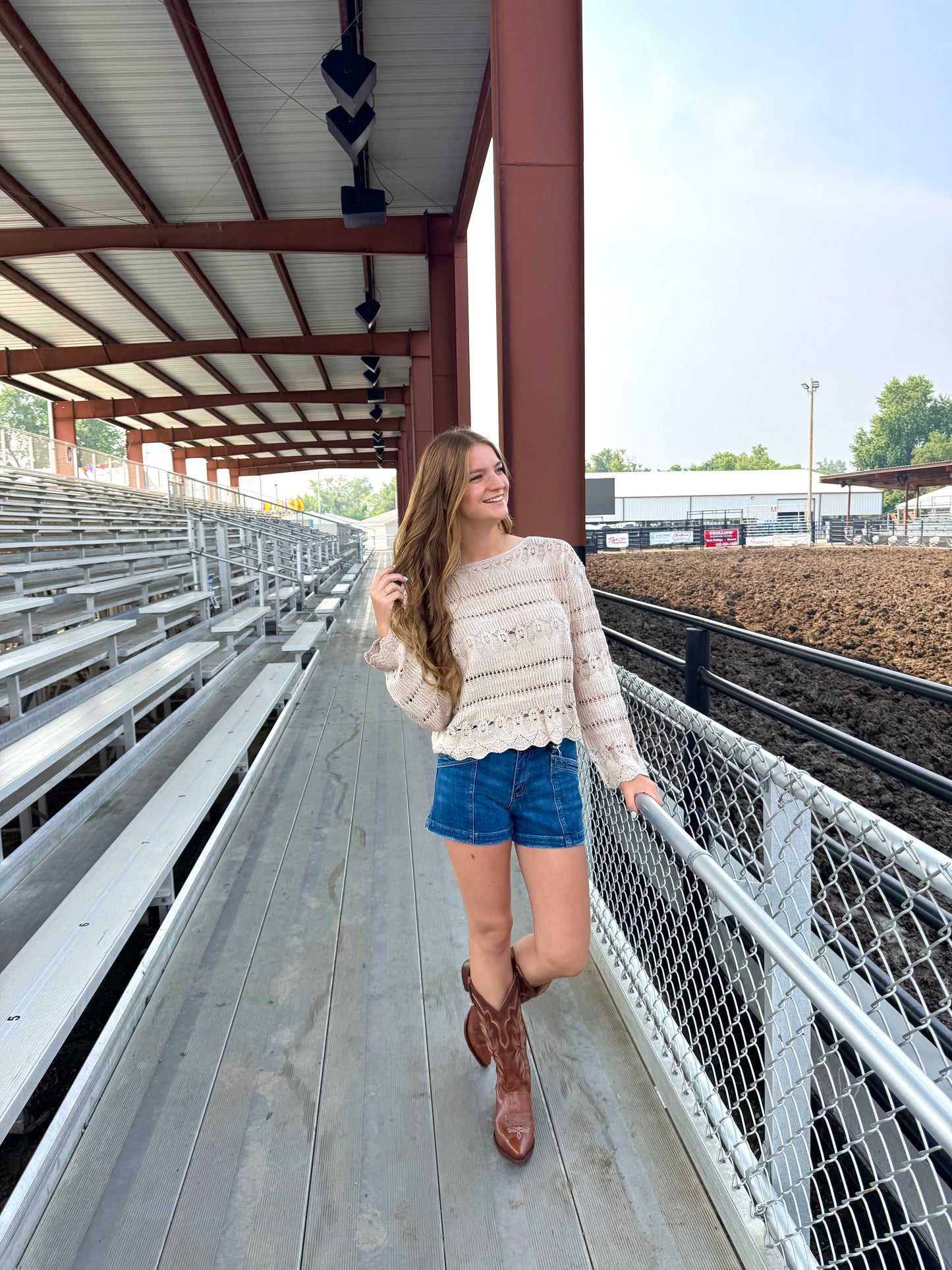 Open Knit Pullover
