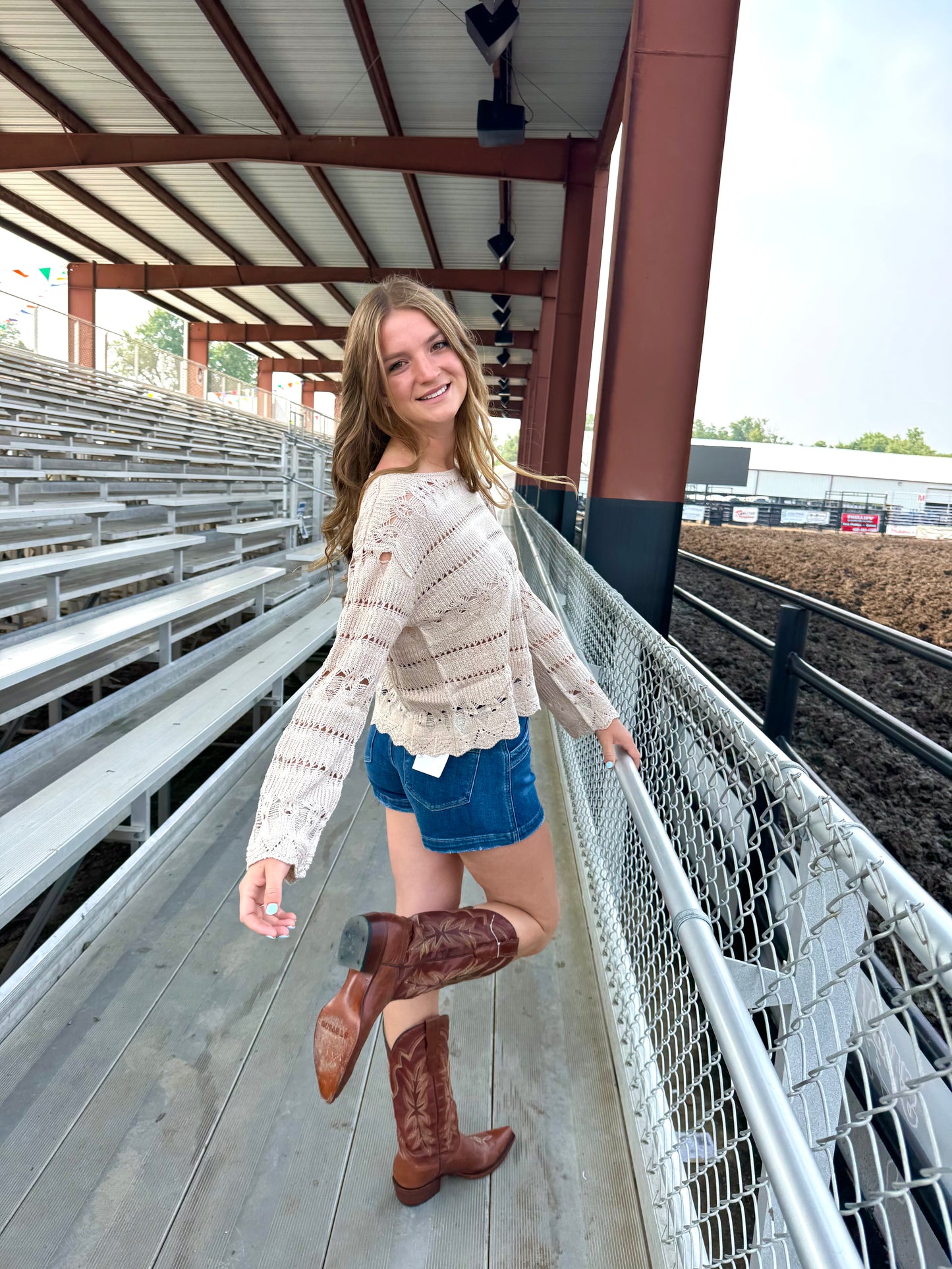 Open Knit Pullover