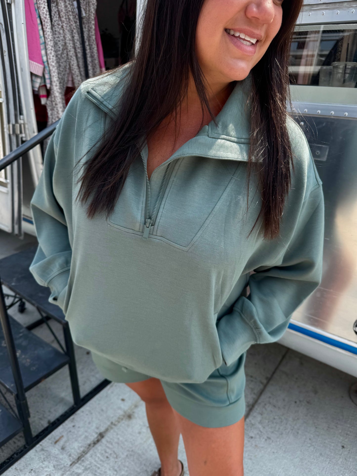 Eucalyptus Scuba Quarter Zip
