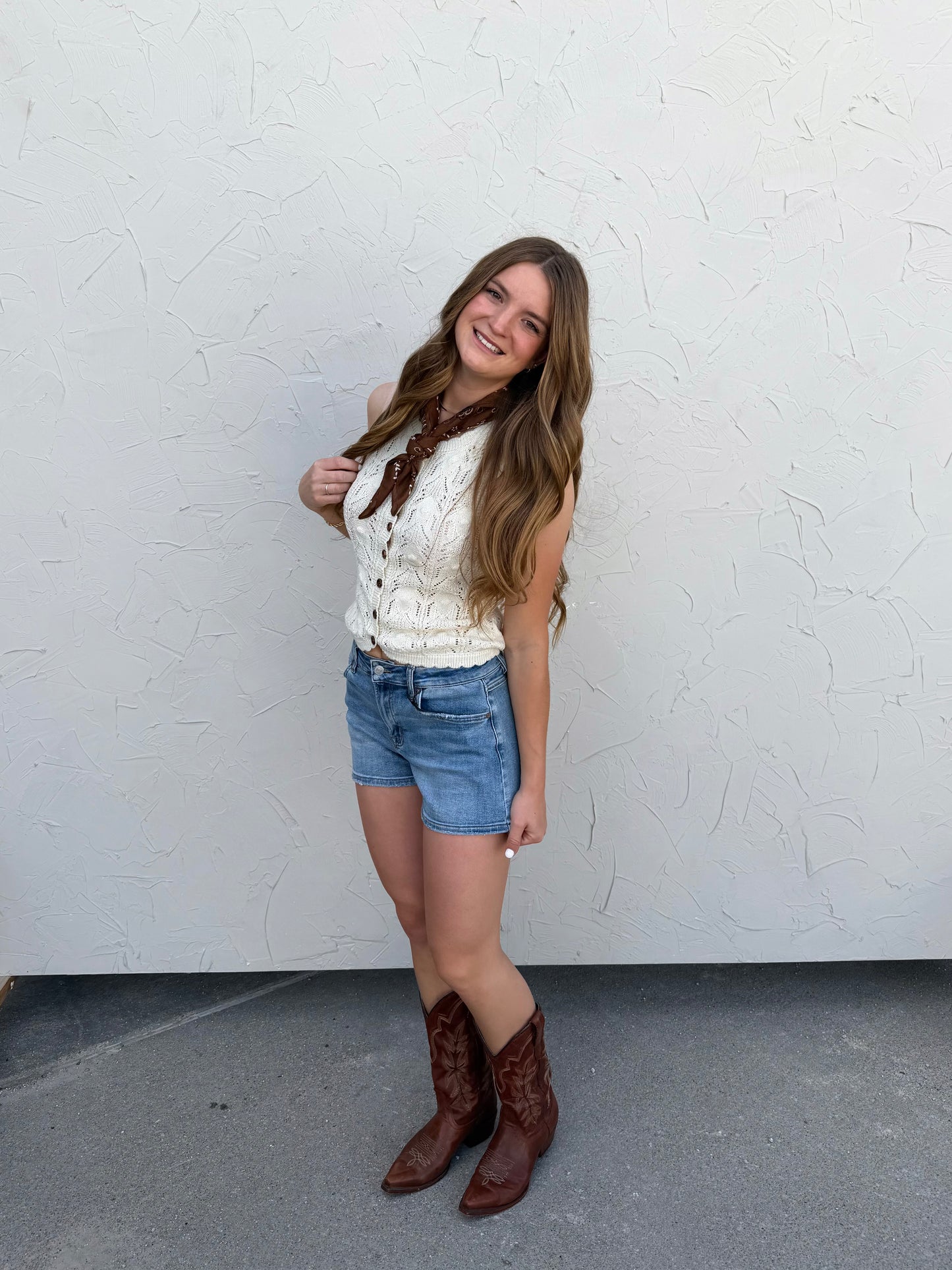 Cream Knit Vest