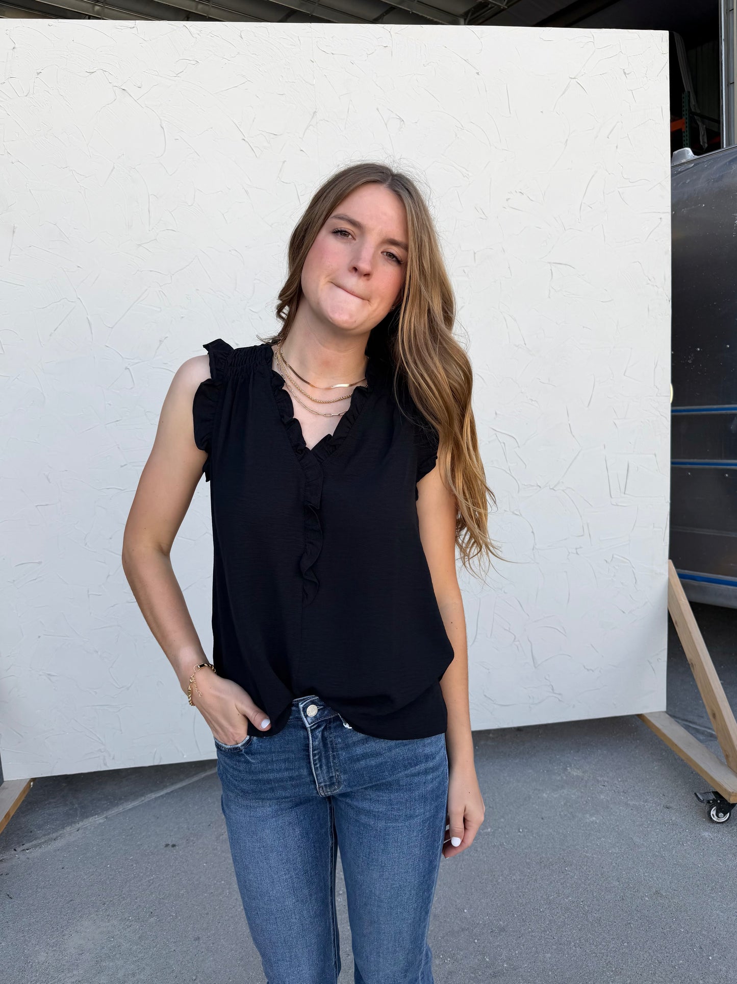 Black Frill Tank
