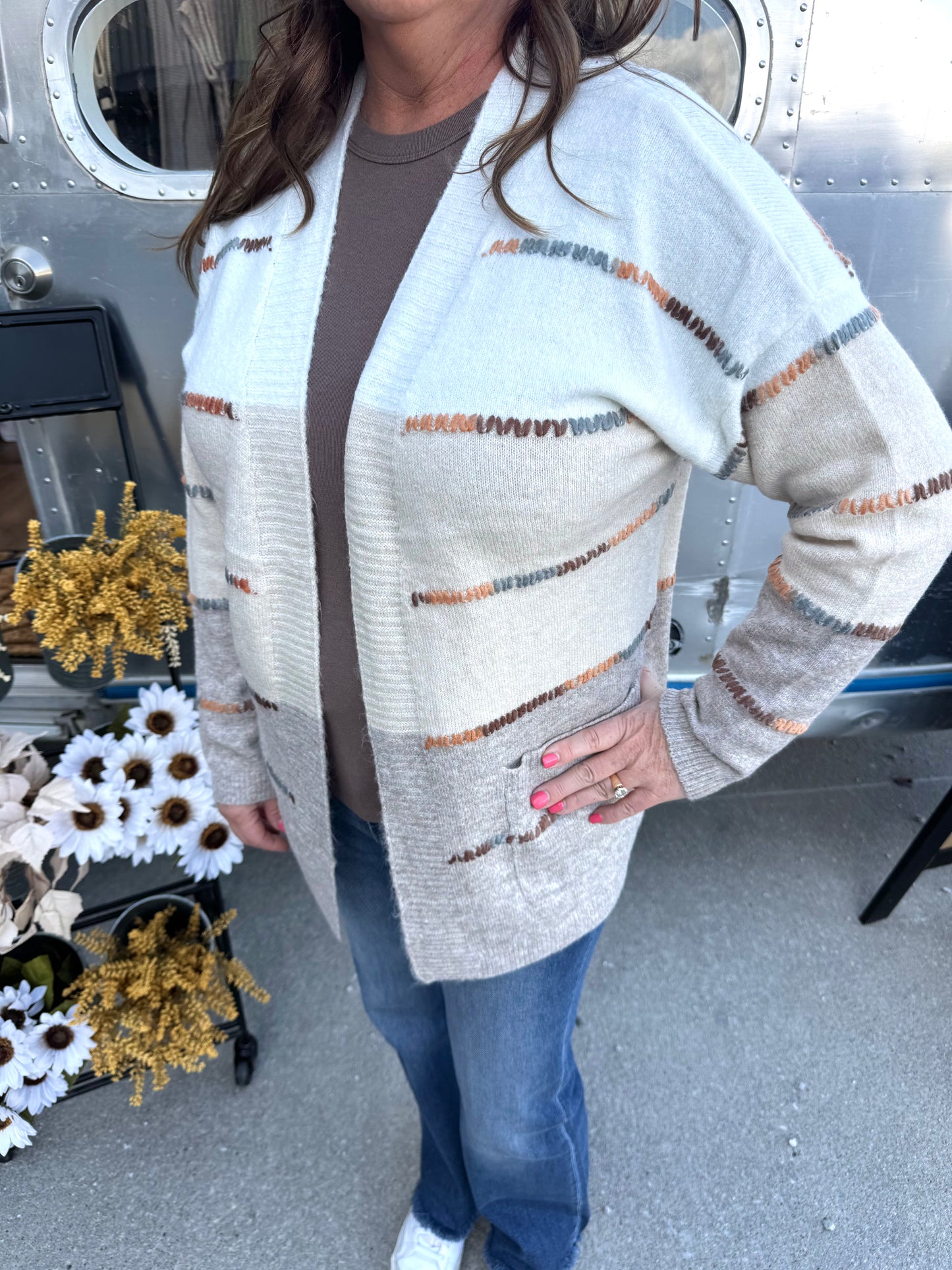 Color Block Cardi