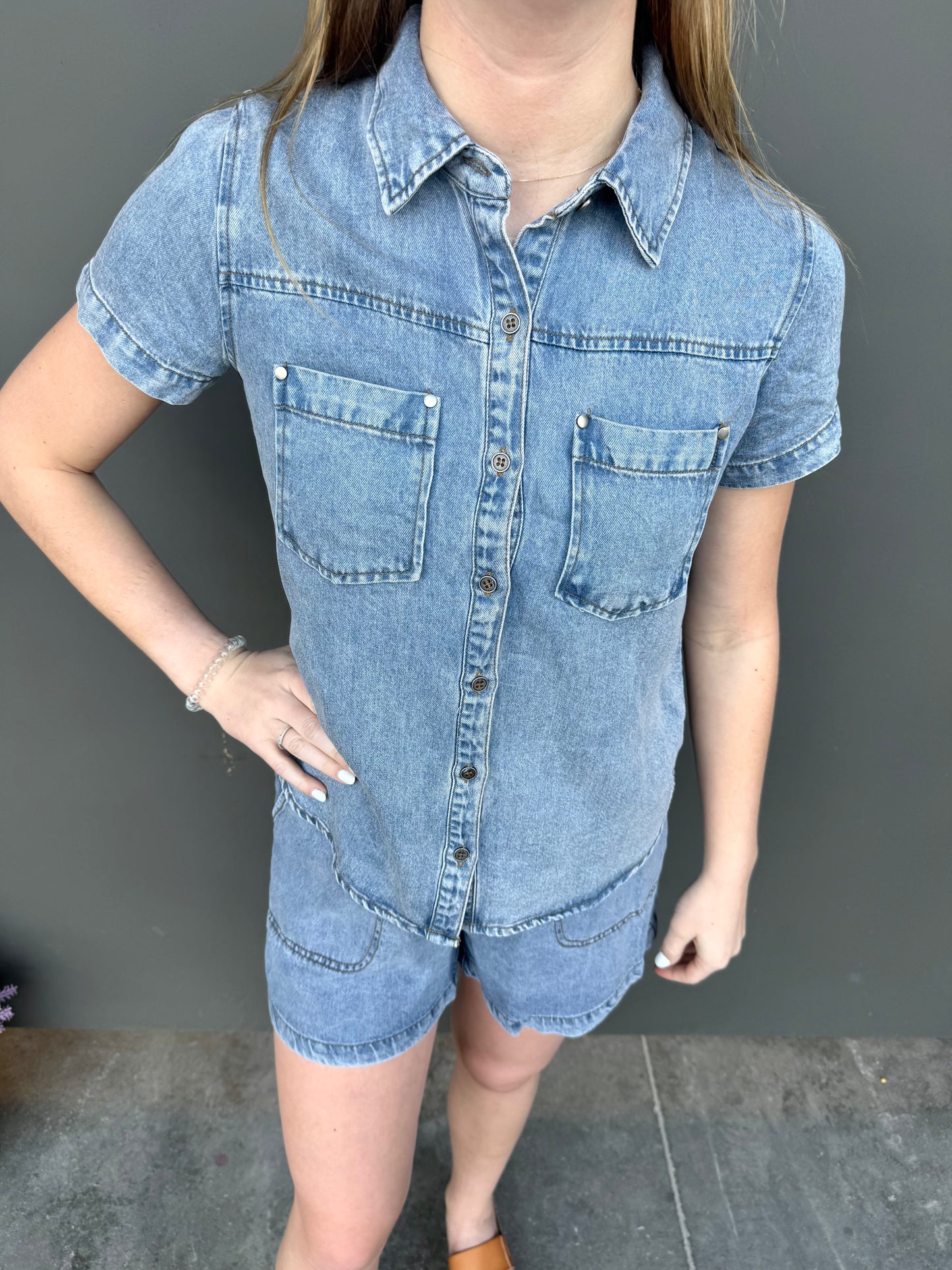 Chambray Button Up