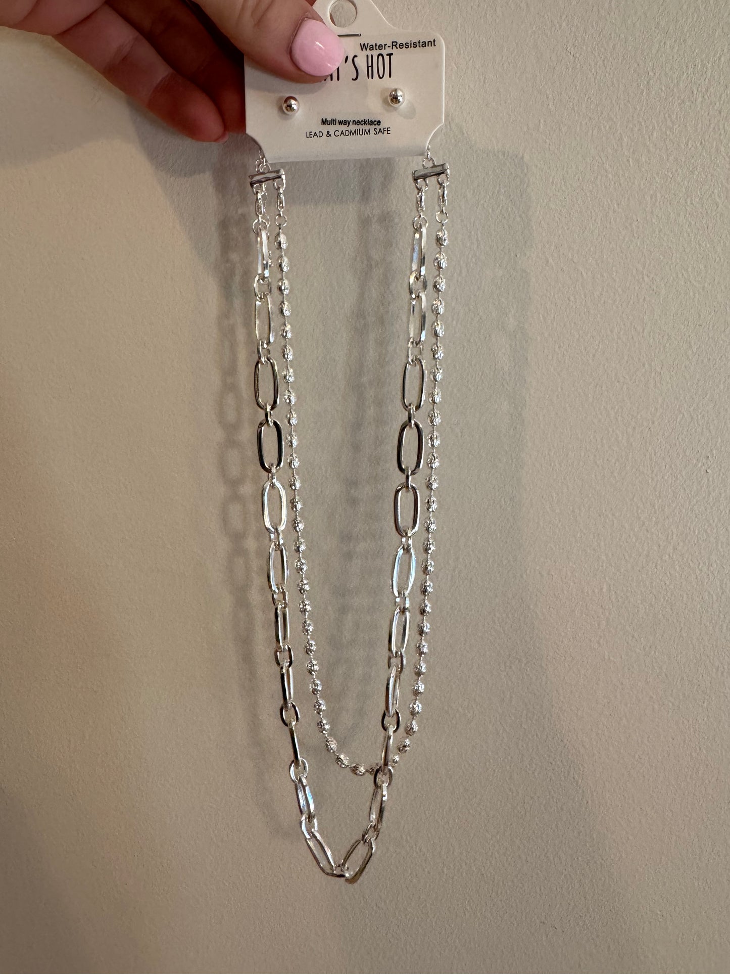 Simple Chain & Bead Necklace