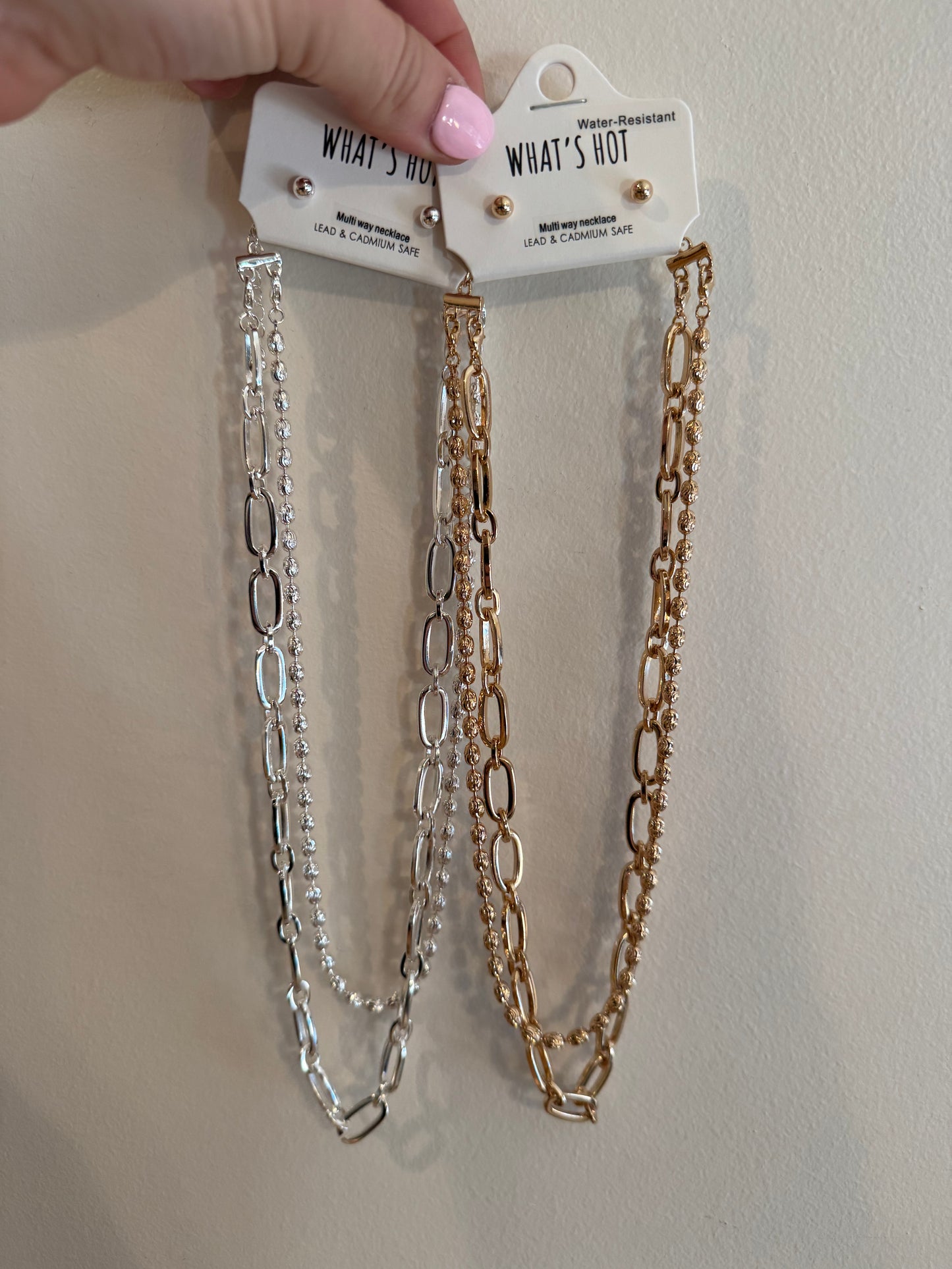 Simple Chain & Bead Necklace