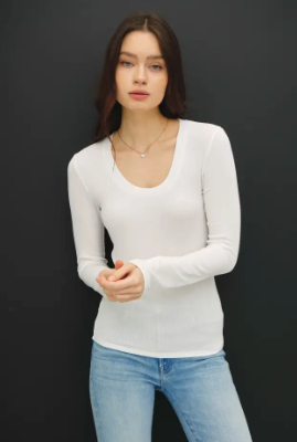 Ribbed U Basic Longsleeve