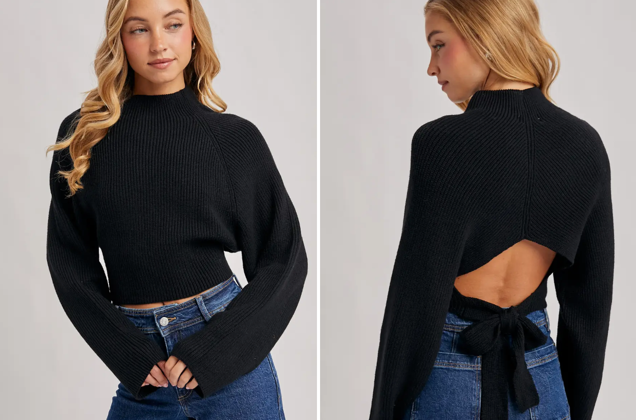 Open Back Knit Top
