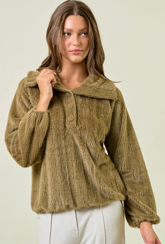Fuzzy Mocha 1/4 Button
