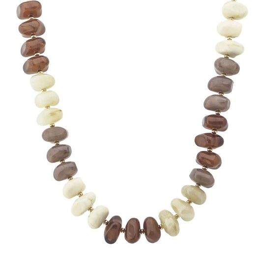 Natural Oval Beaded Necklace