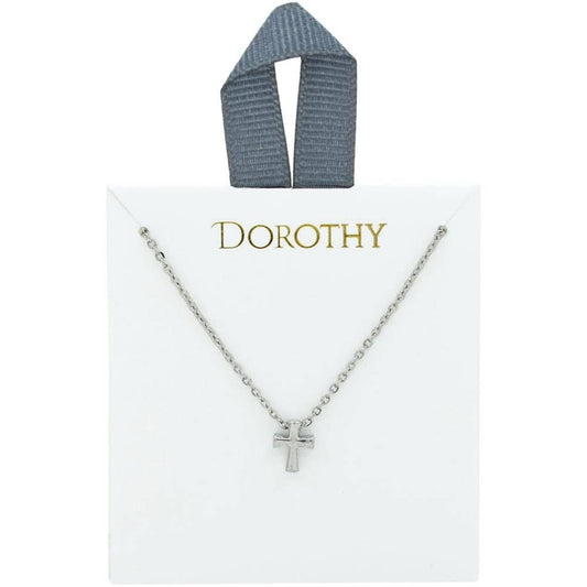 Silver Mini Cross Necklace