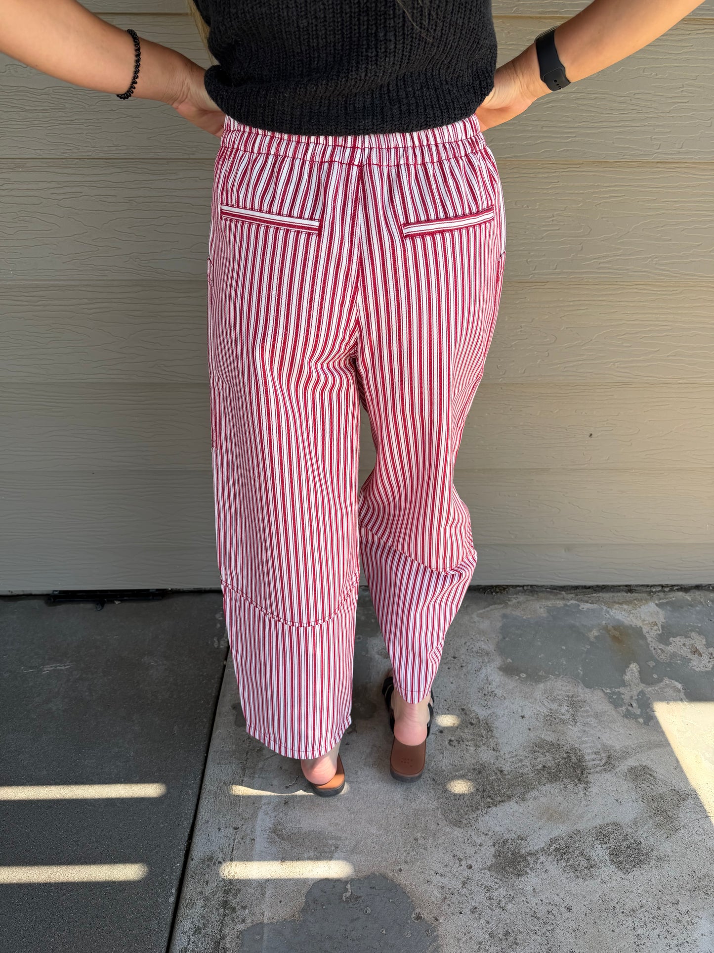 Striped Barrel Pants