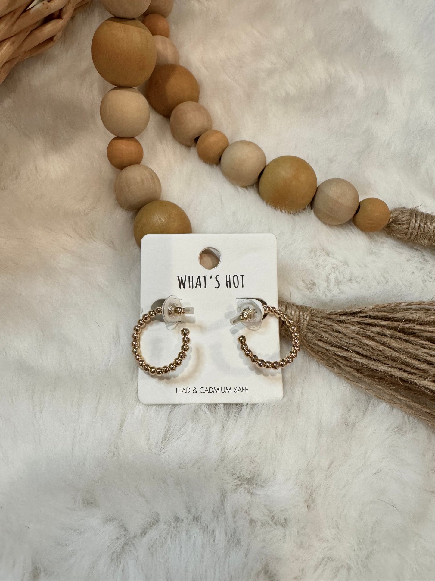 Ball Hoop Earrings