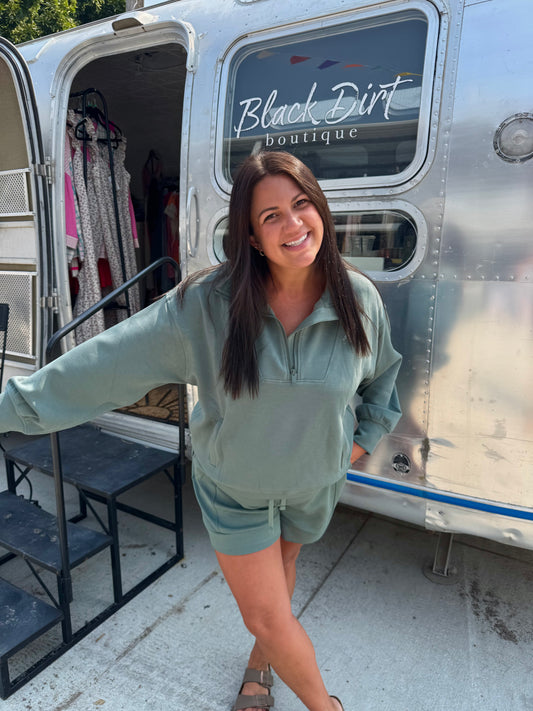 Eucalyptus Scuba Quarter Zip