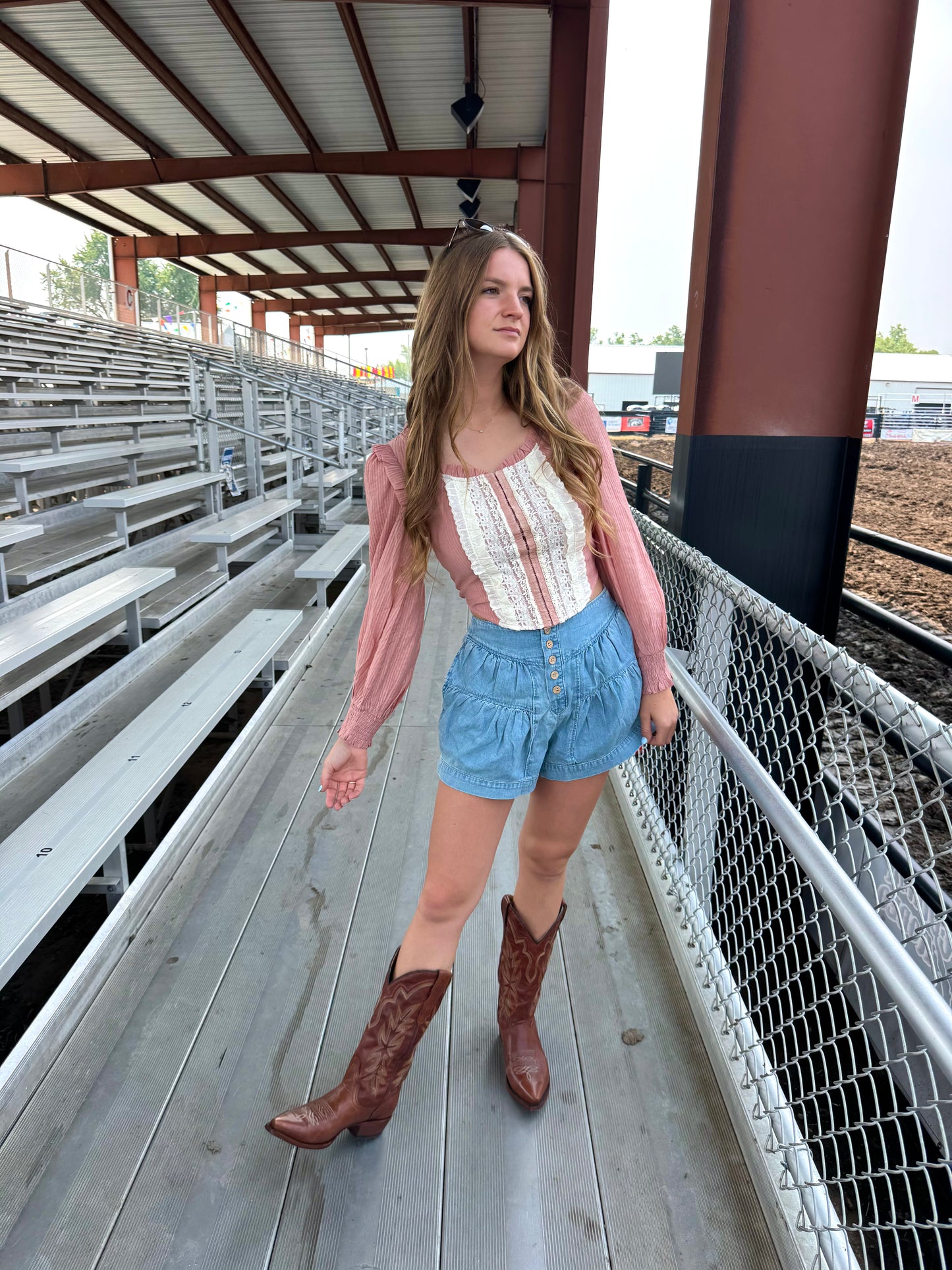 Corset Contrast Top