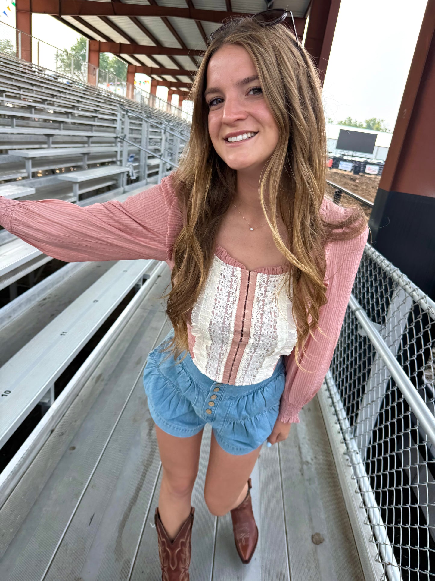 Corset Contrast Top