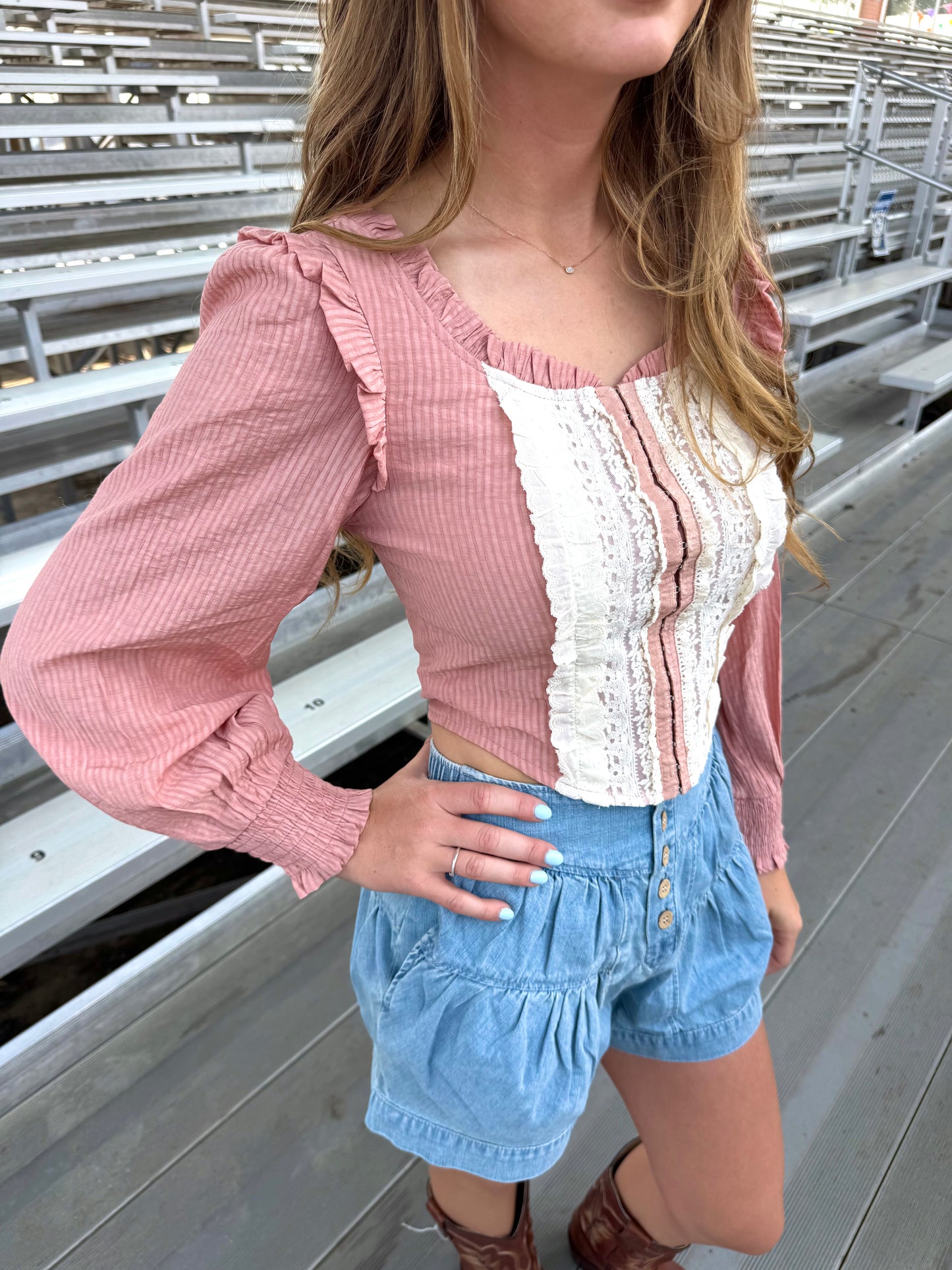 Corset Contrast Top