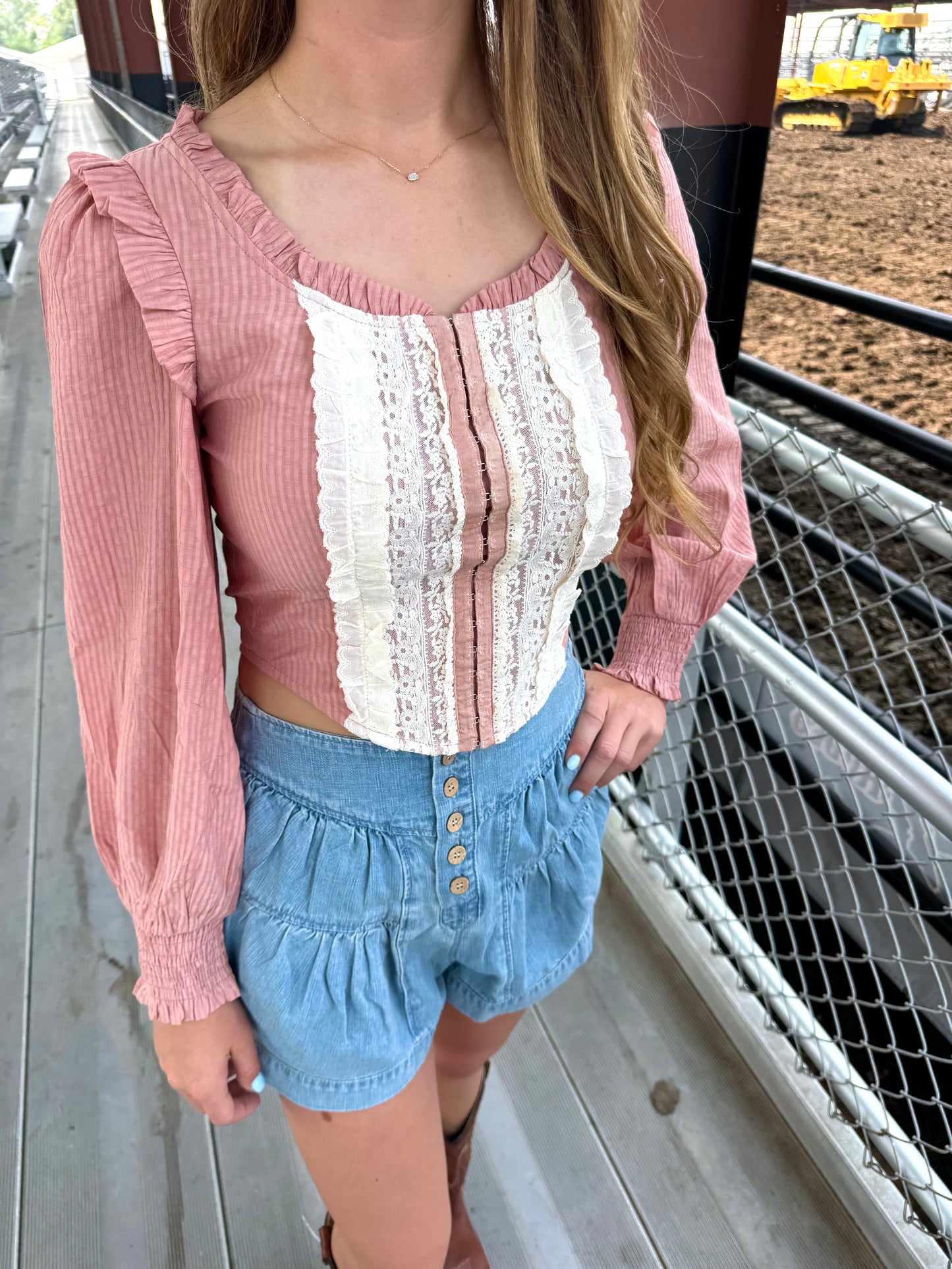 Corset Contrast Top