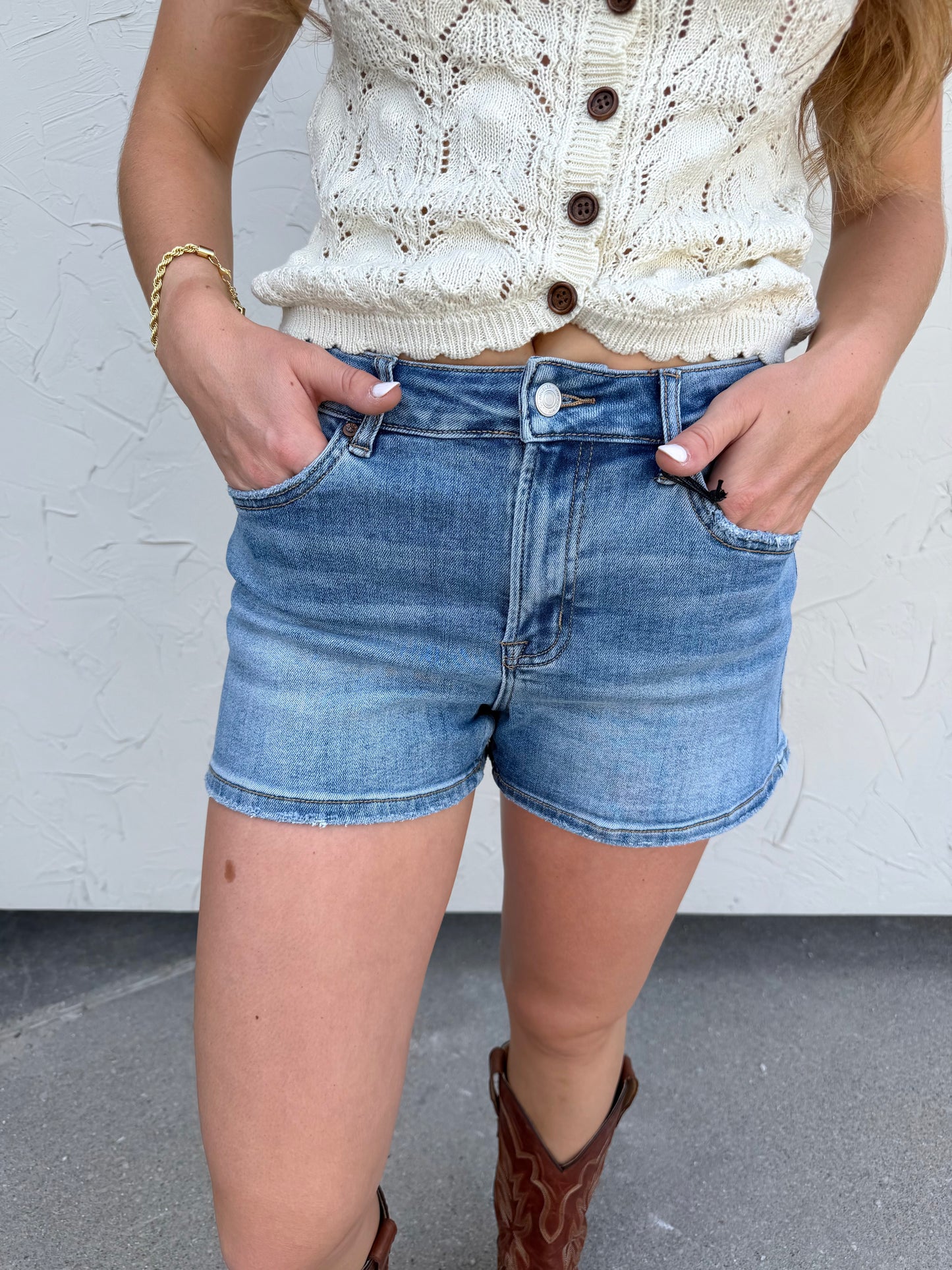 Clean Edge Denim Shorts