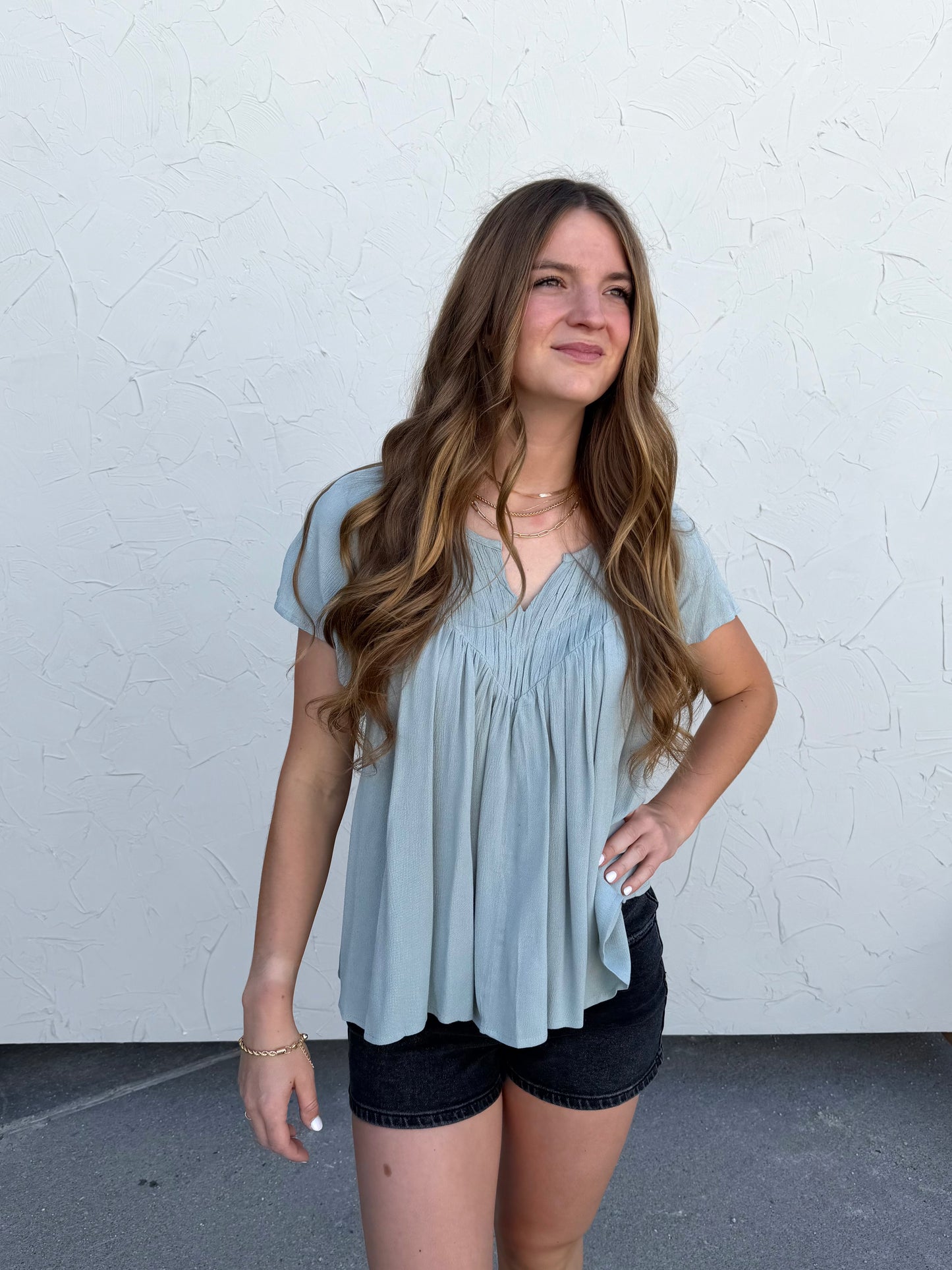 Subtle Sage Flowy Top