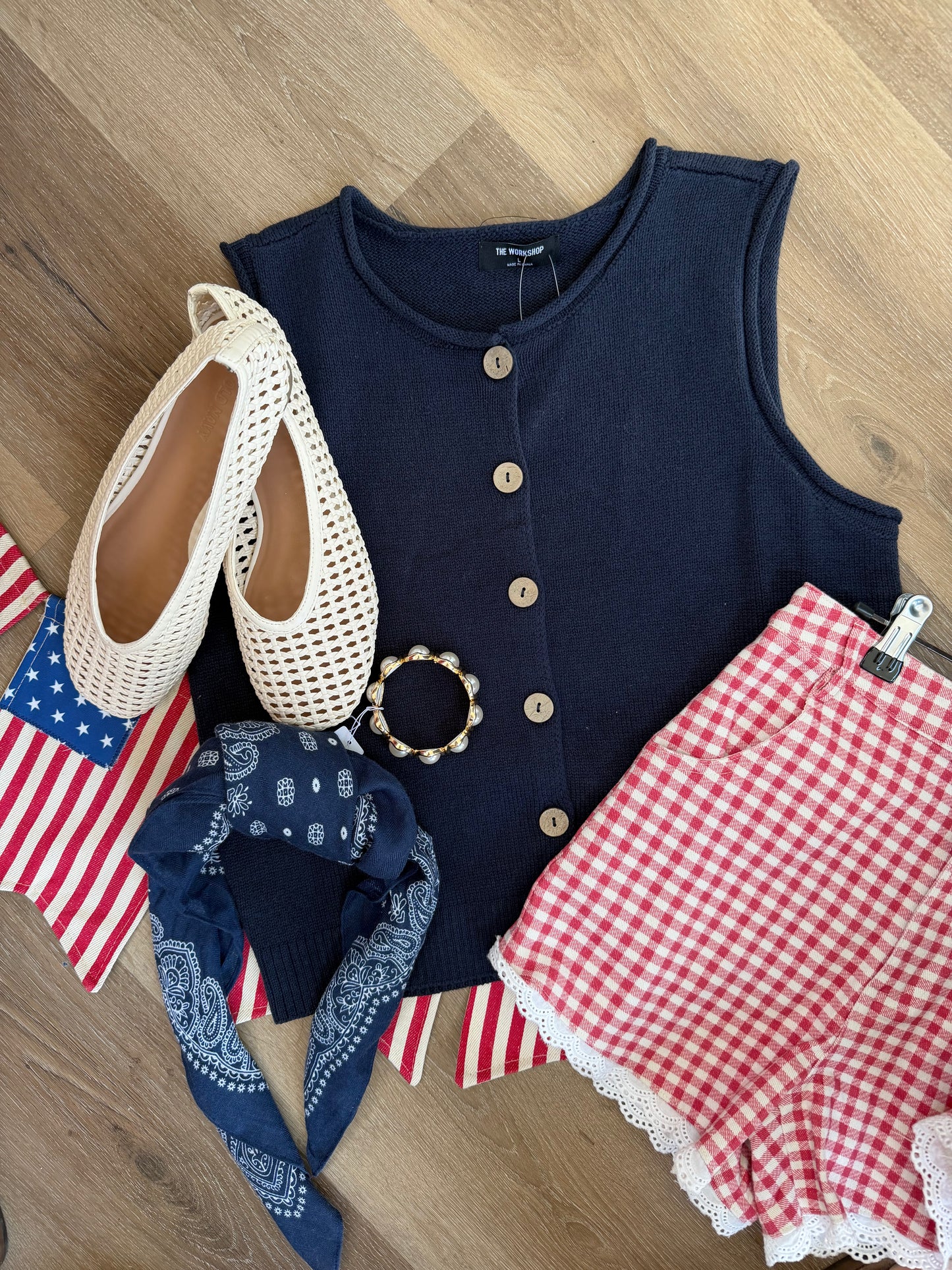Gingham & Lace Shorts