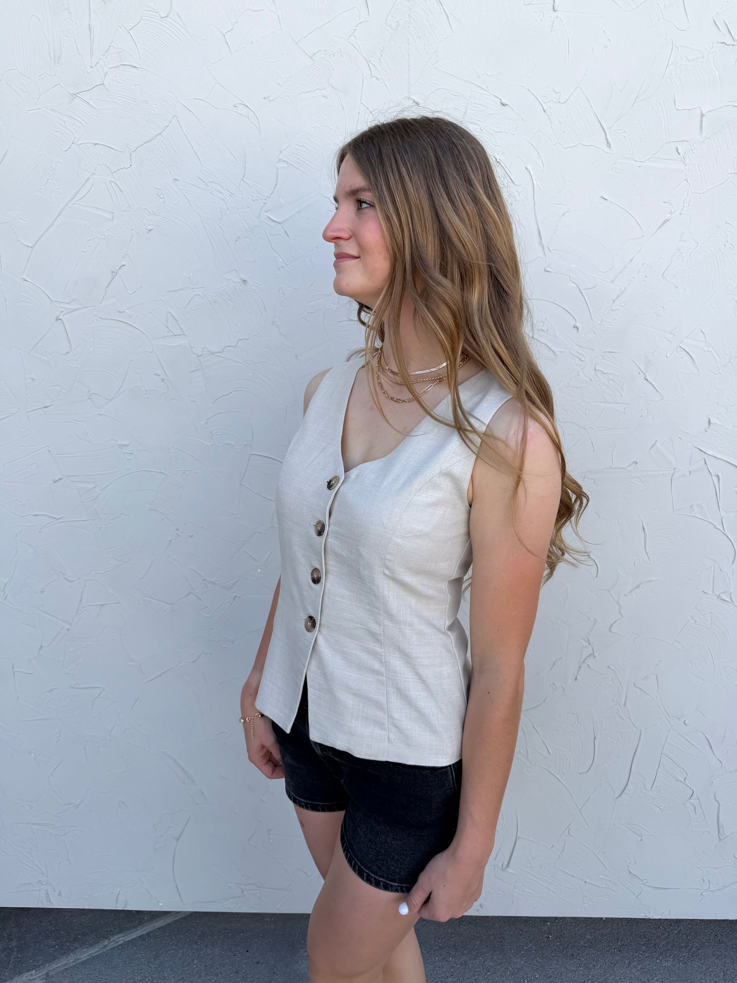 Karigan Linen Vest