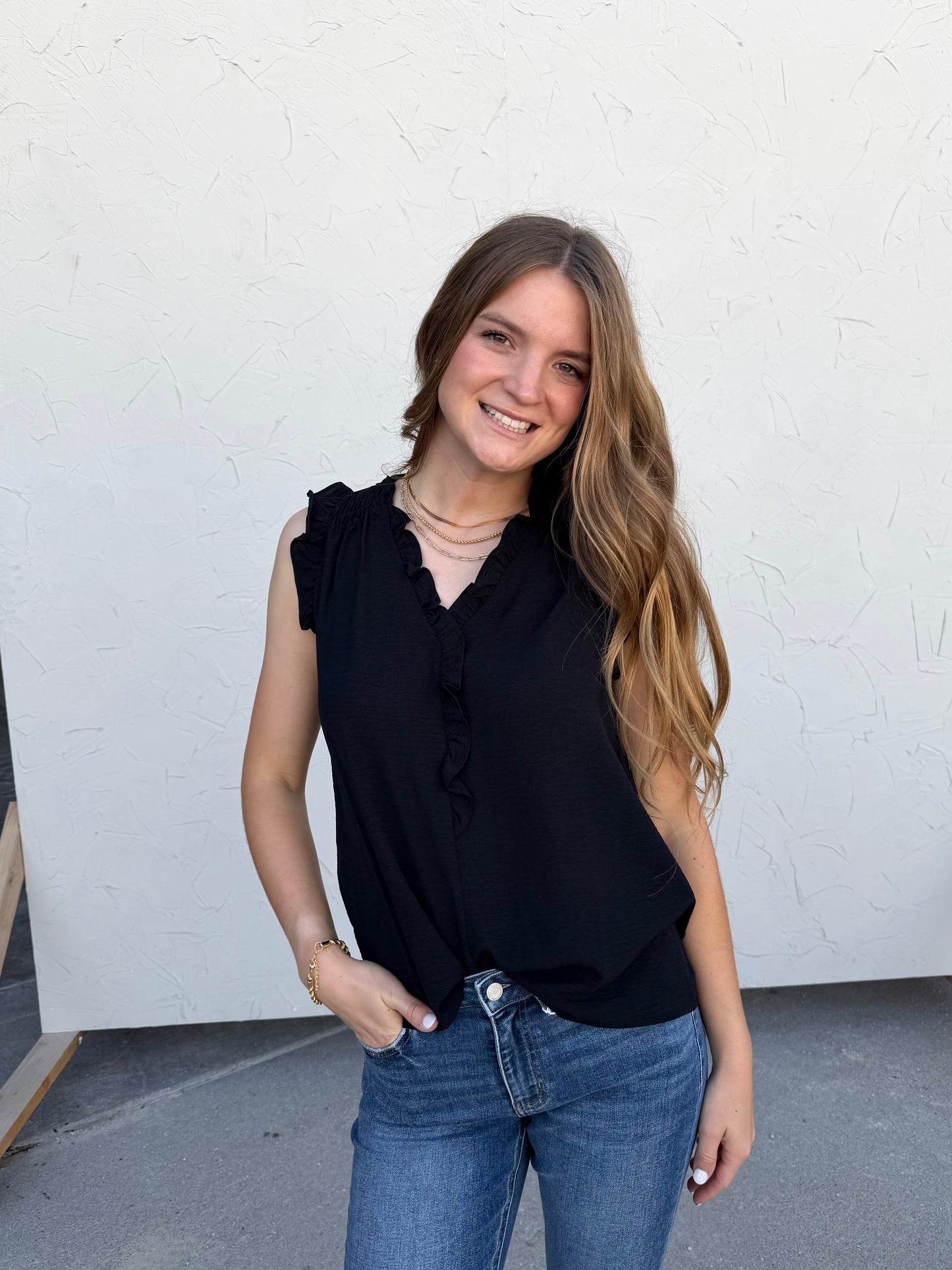 Black Frill Tank