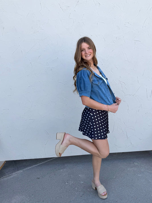 Polka Dot Mini Skirt