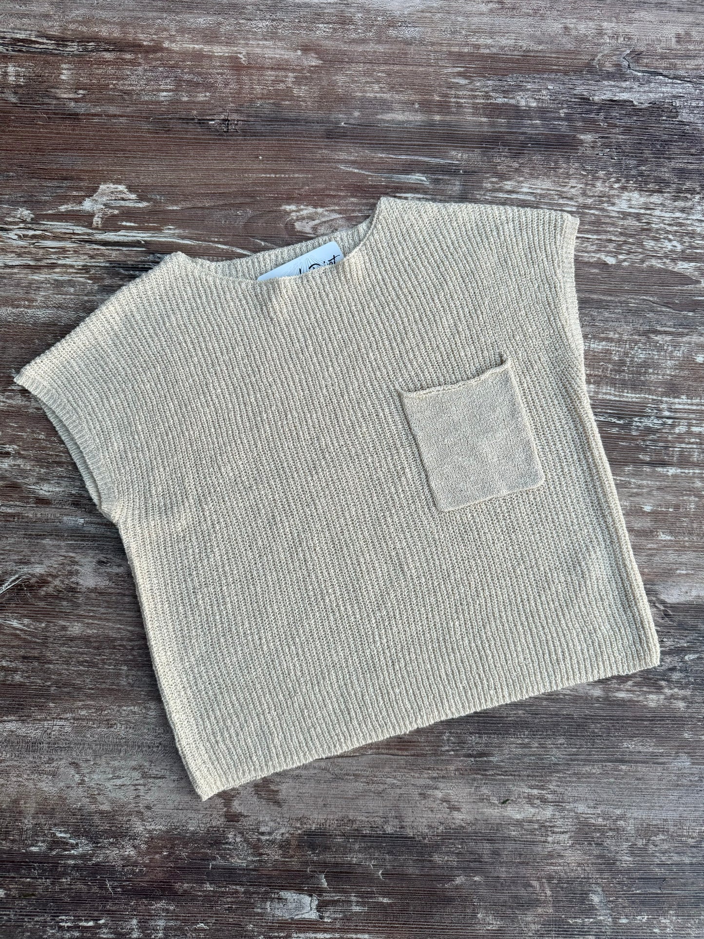 Cap Sleeve Knit Tee