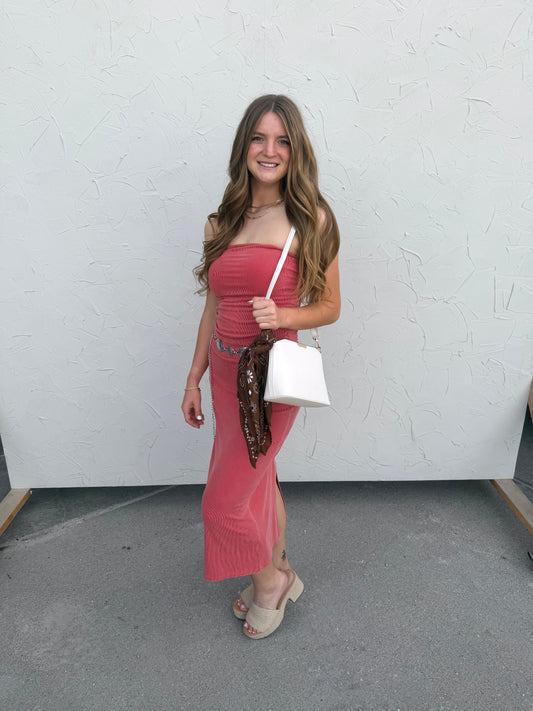 Lava Ribbed Midi Dress