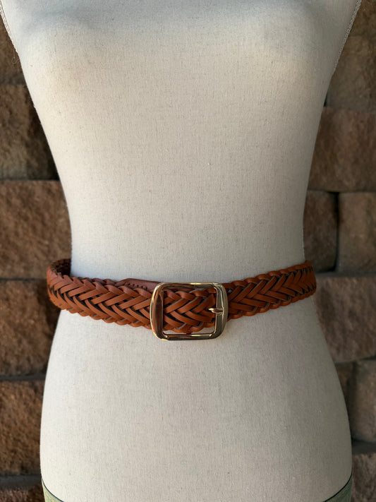 Leather Braided Belt