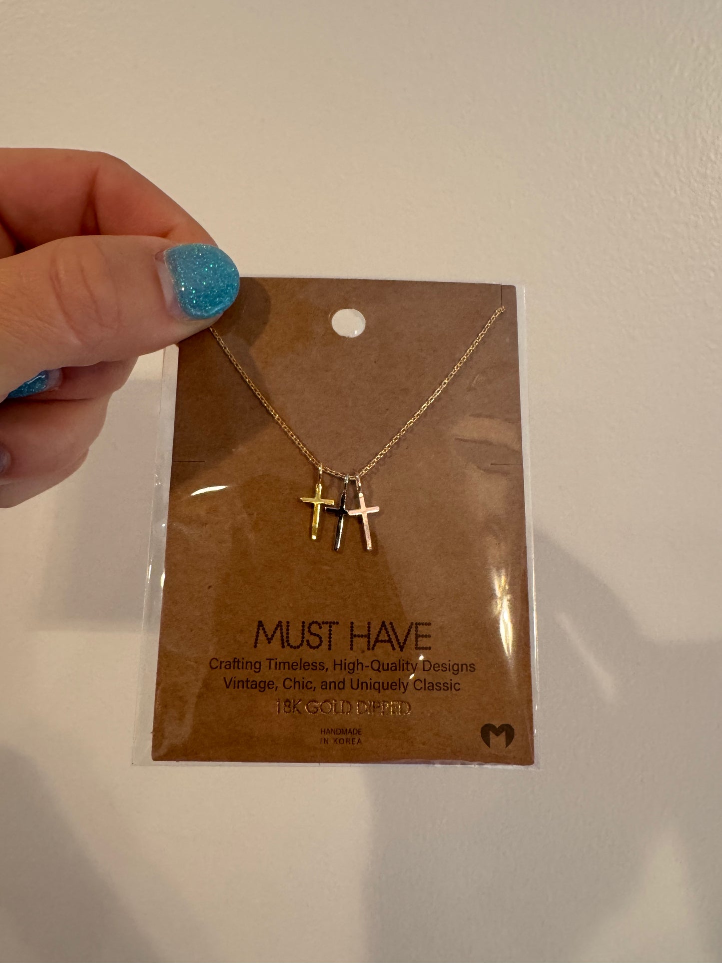 Triple Cross Necklace