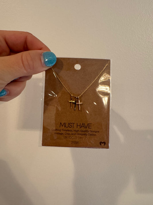 Triple Cross Necklace