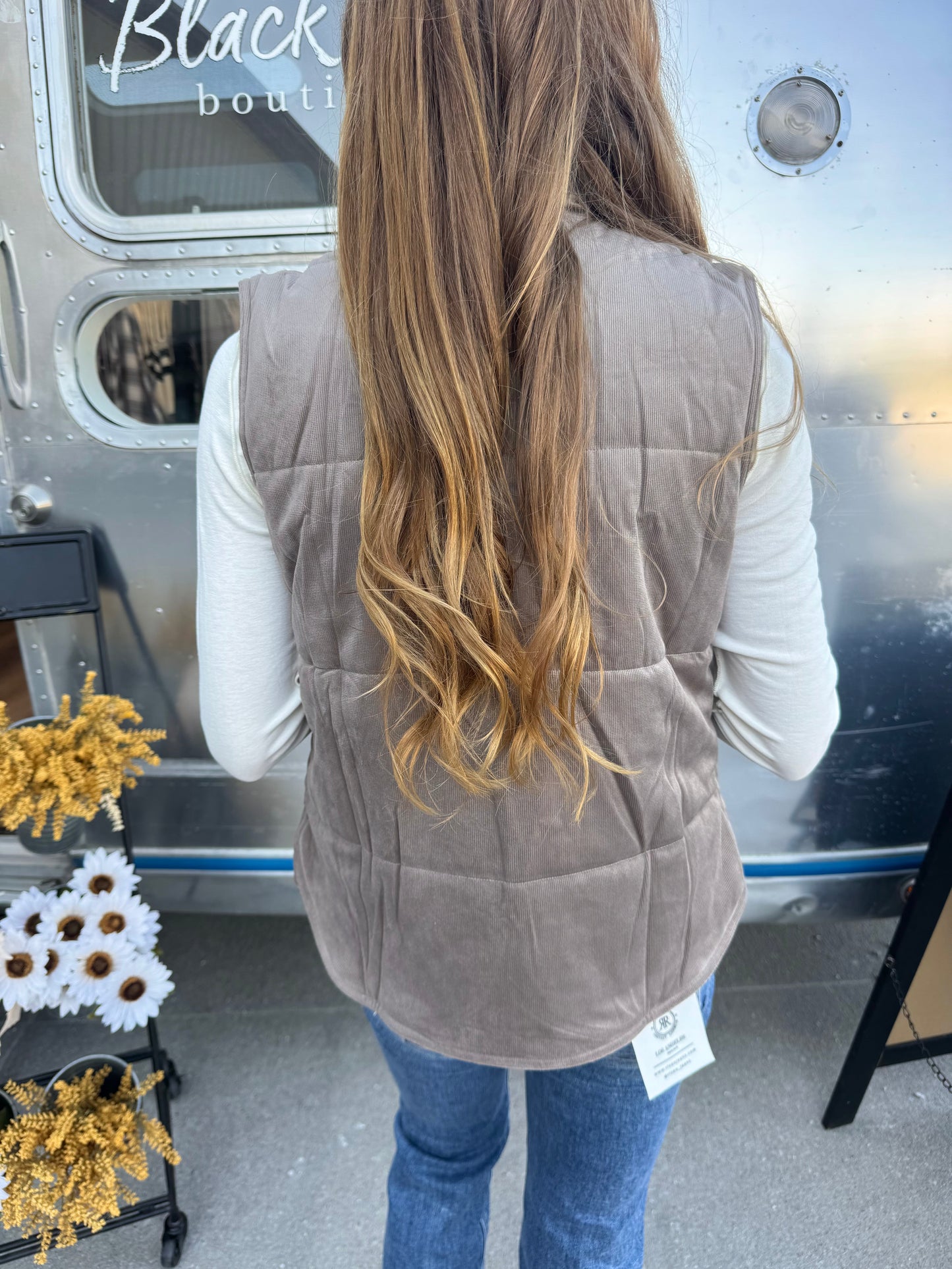 Corduroy Puffer Vest