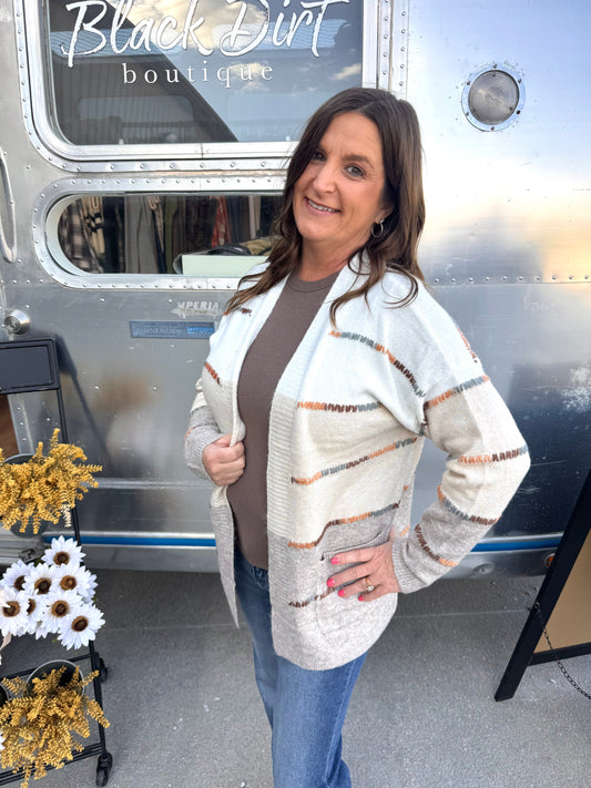 Color Block Cardi