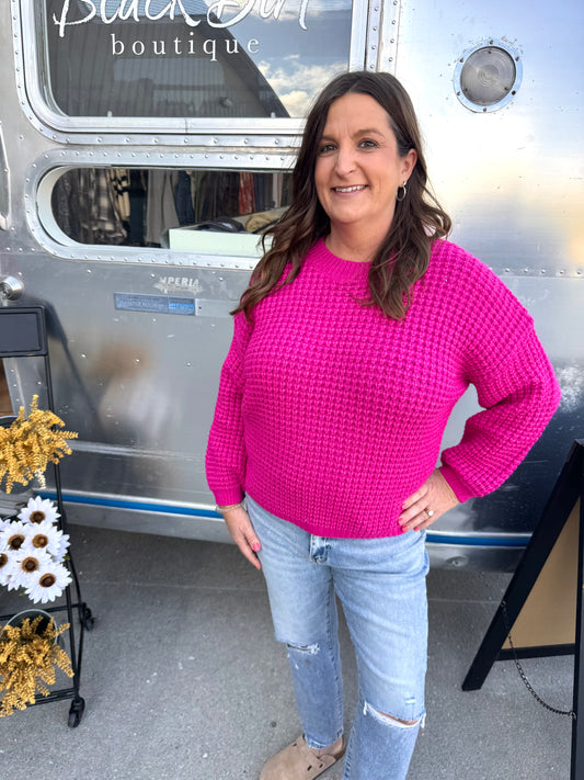 Waffle Knit Sweater