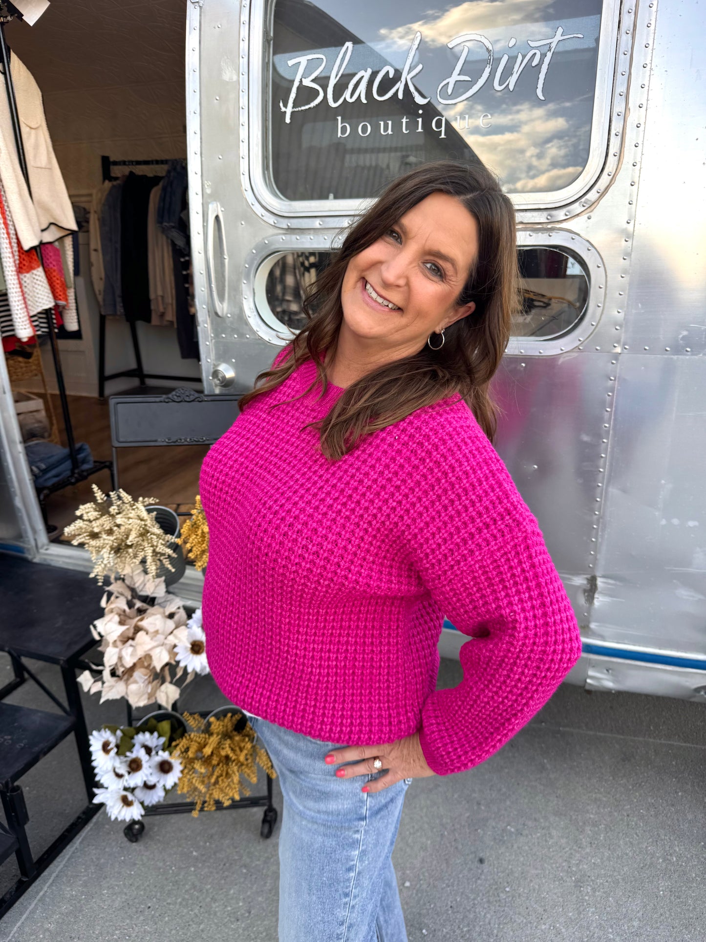 Waffle Knit Sweater