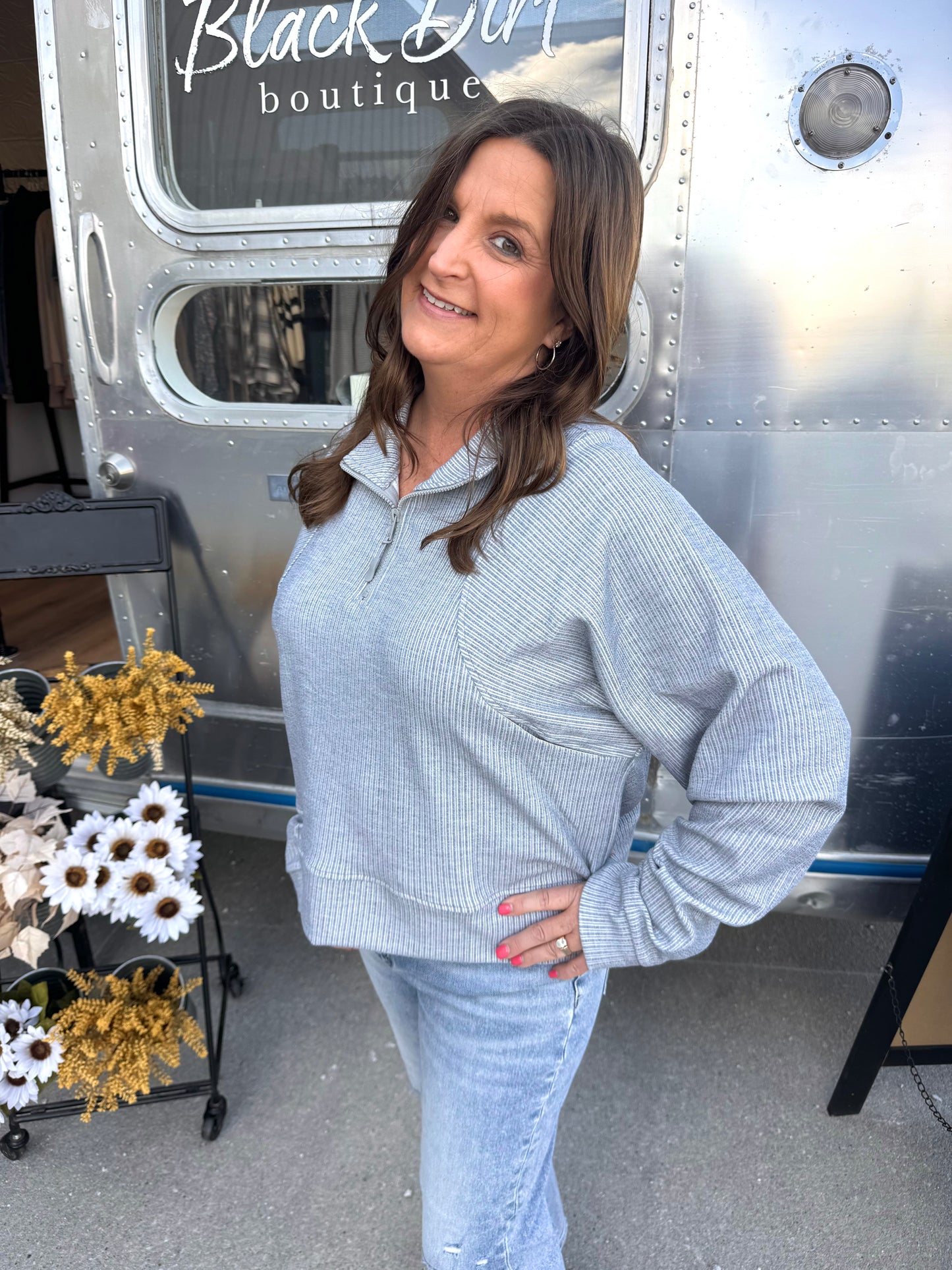 Heather Half Zip