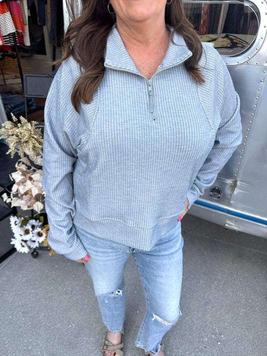 Heather Half Zip