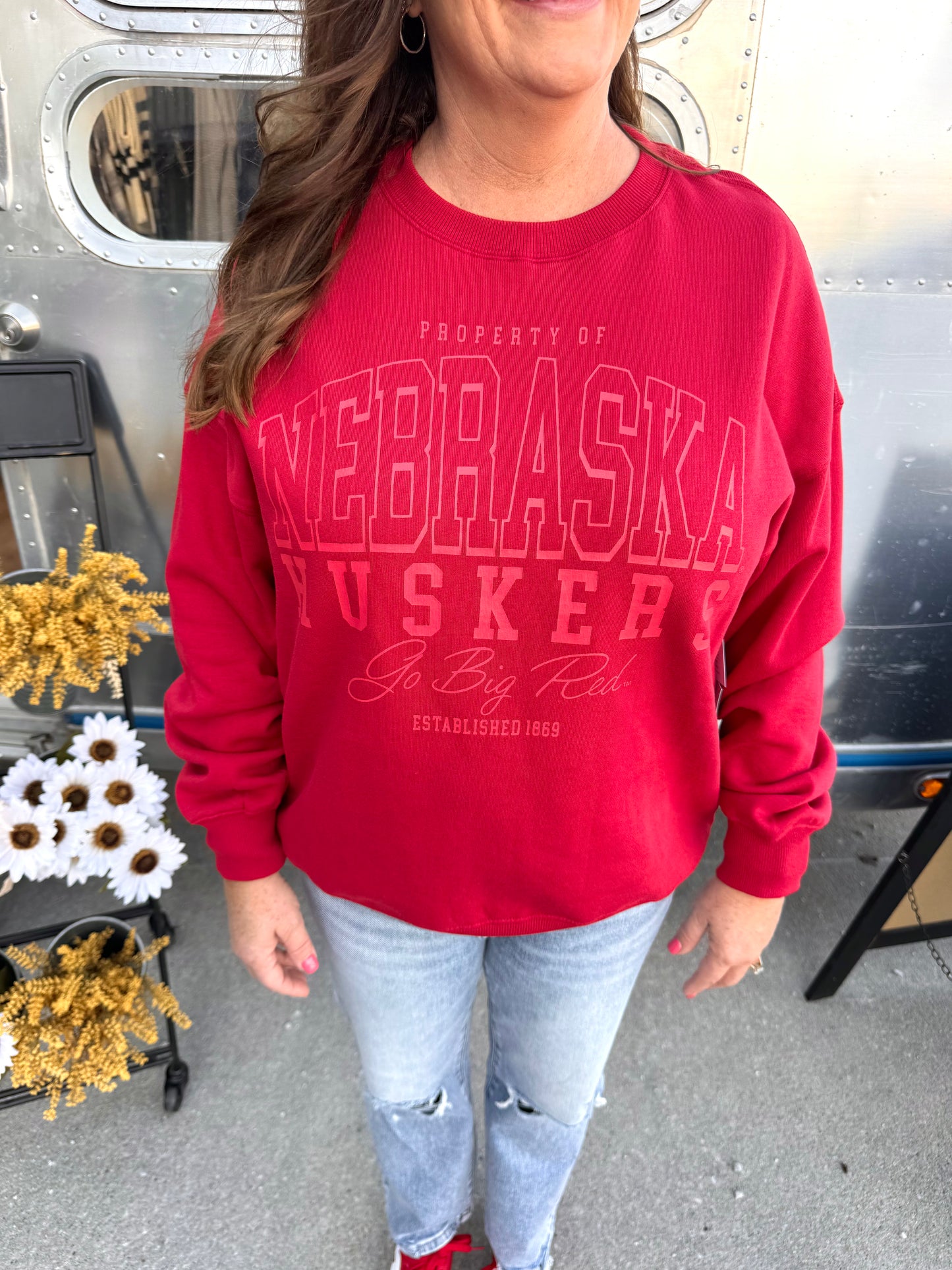 Huskers Monochrome Crew