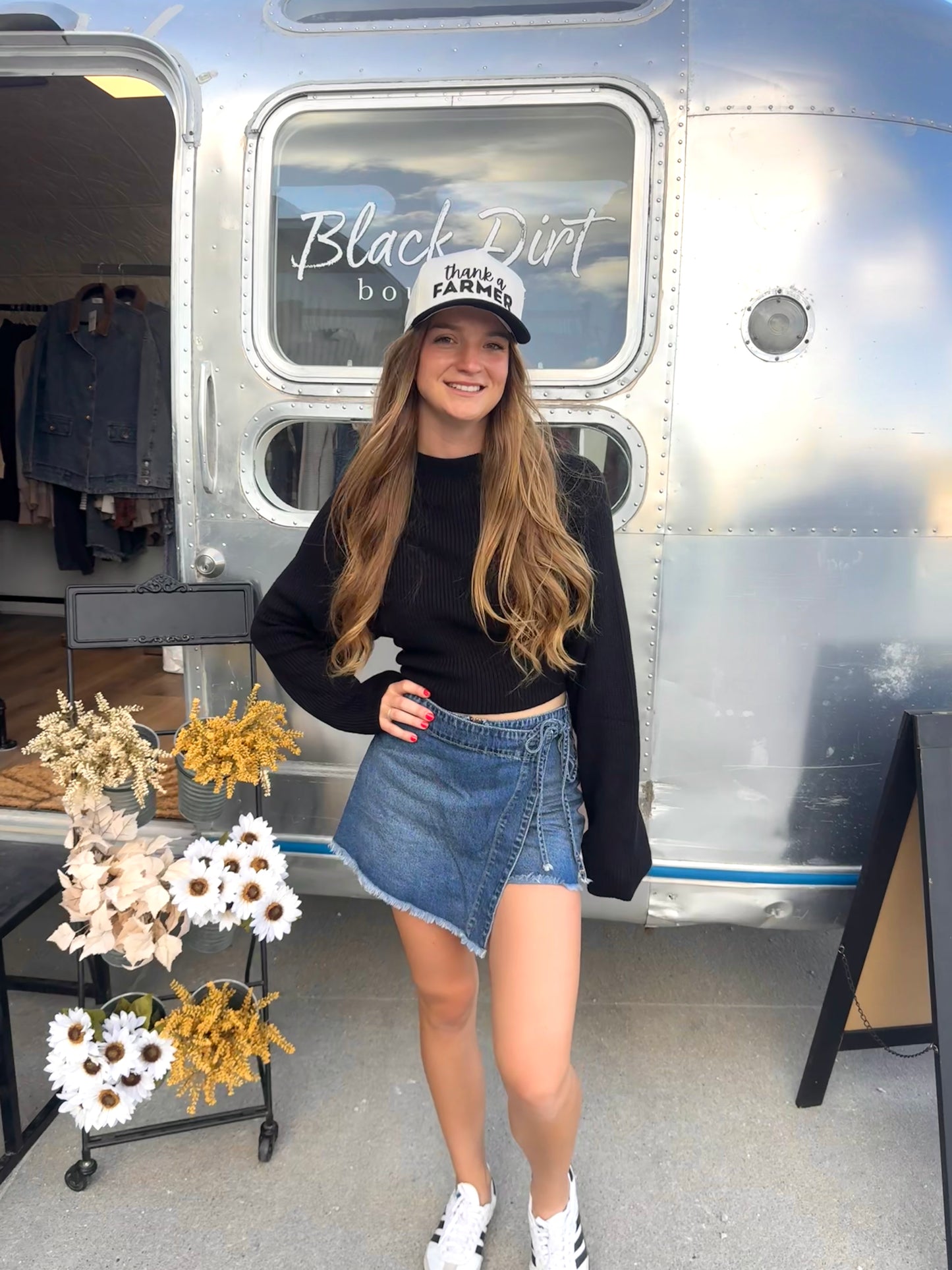 Overlaying Denim Skort