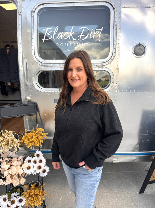 Half Zip Wool Top
