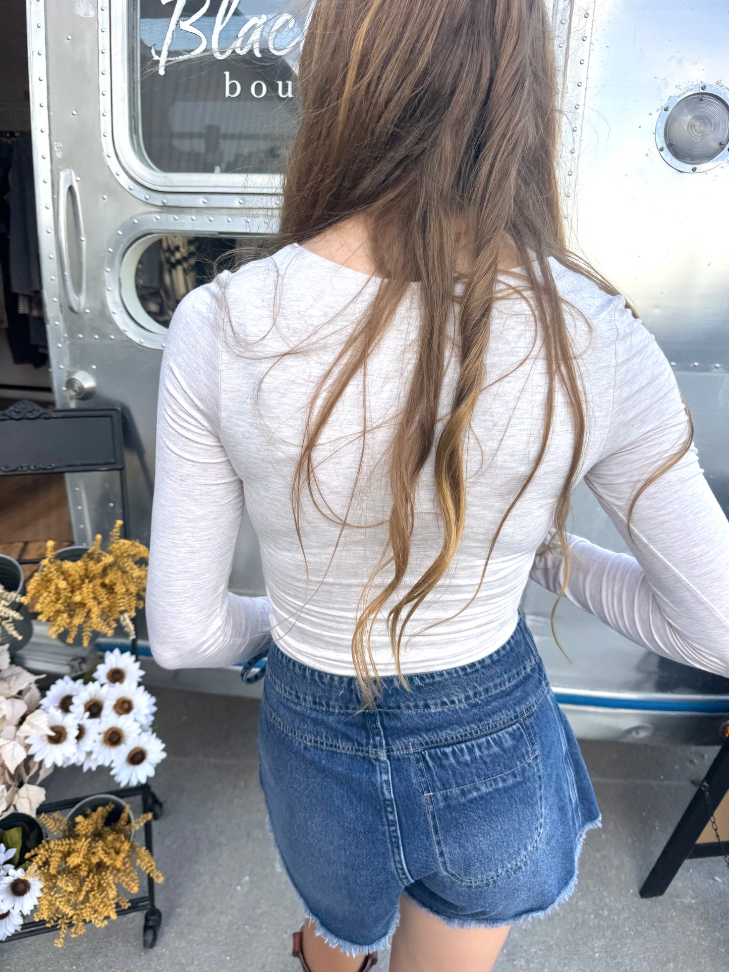 Slim Basic Oatmeal Top