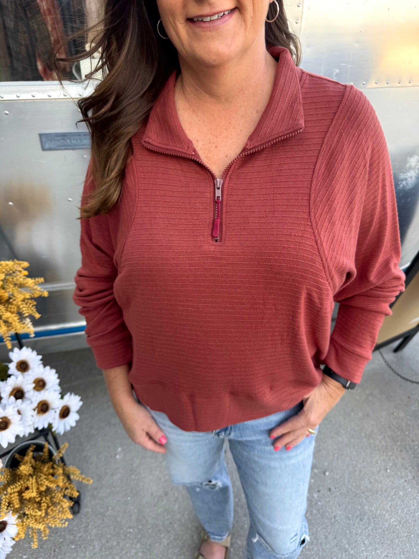 Marsala Half Zip