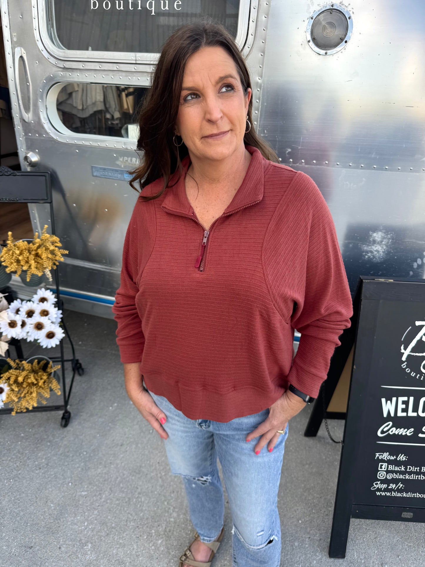 Marsala Half Zip