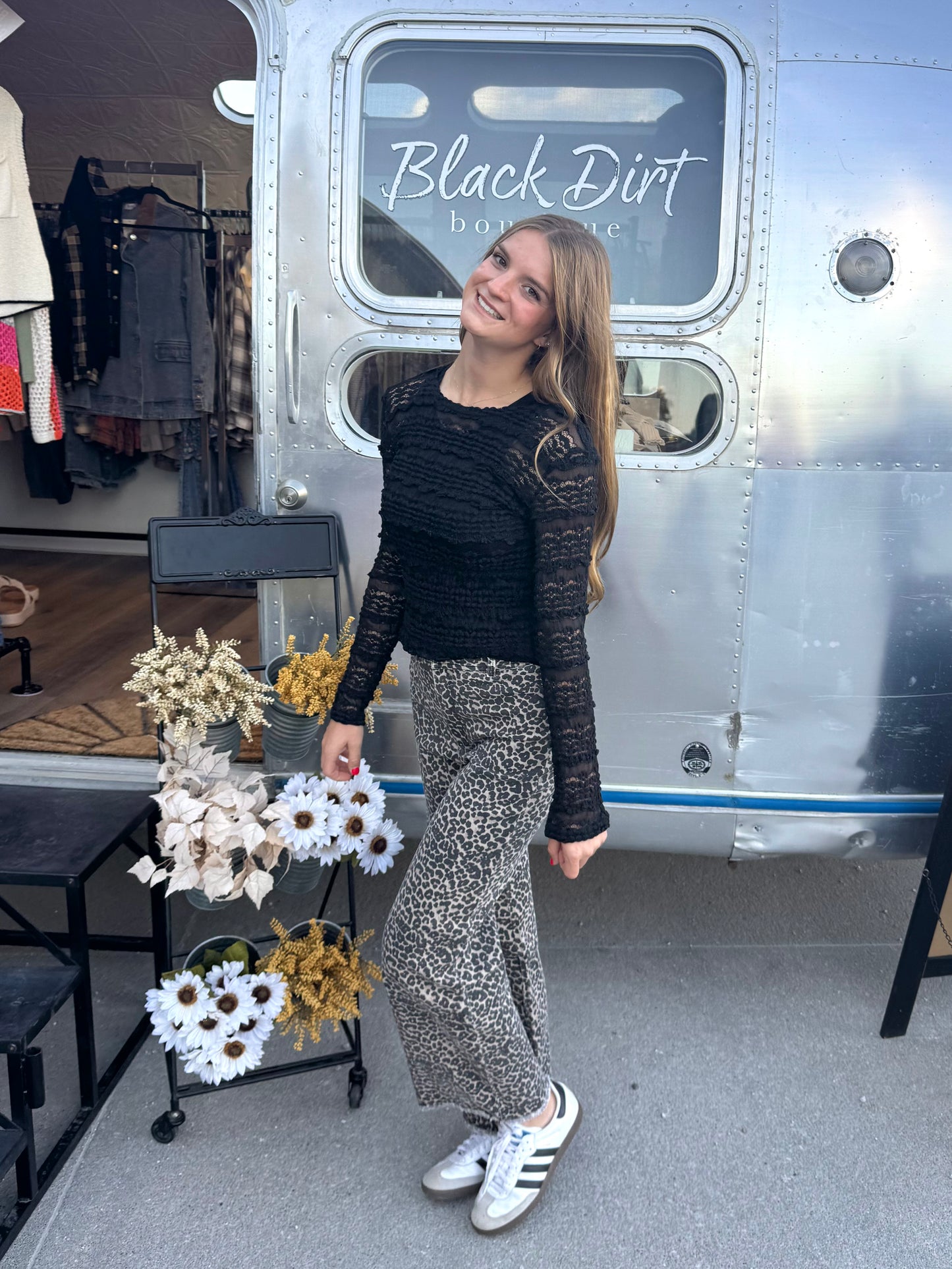 Leopard Print High Rise Jeans
