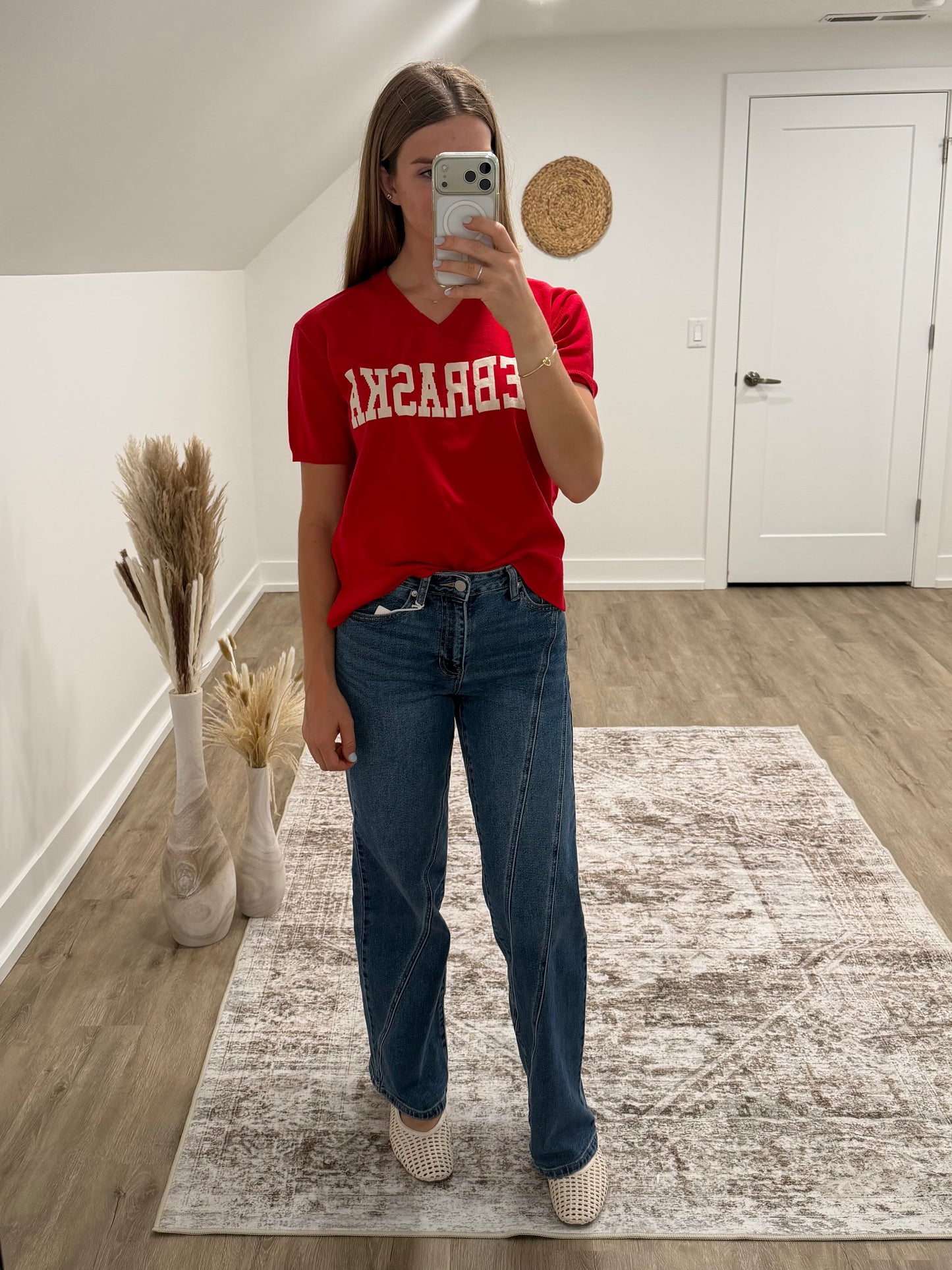 Asymmestric Straight Jeans