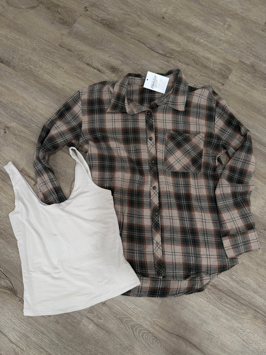 Off White Scoop Tank