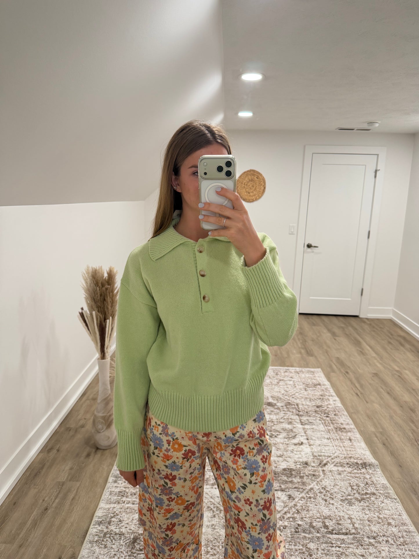 Floral Print Barrel Pants
