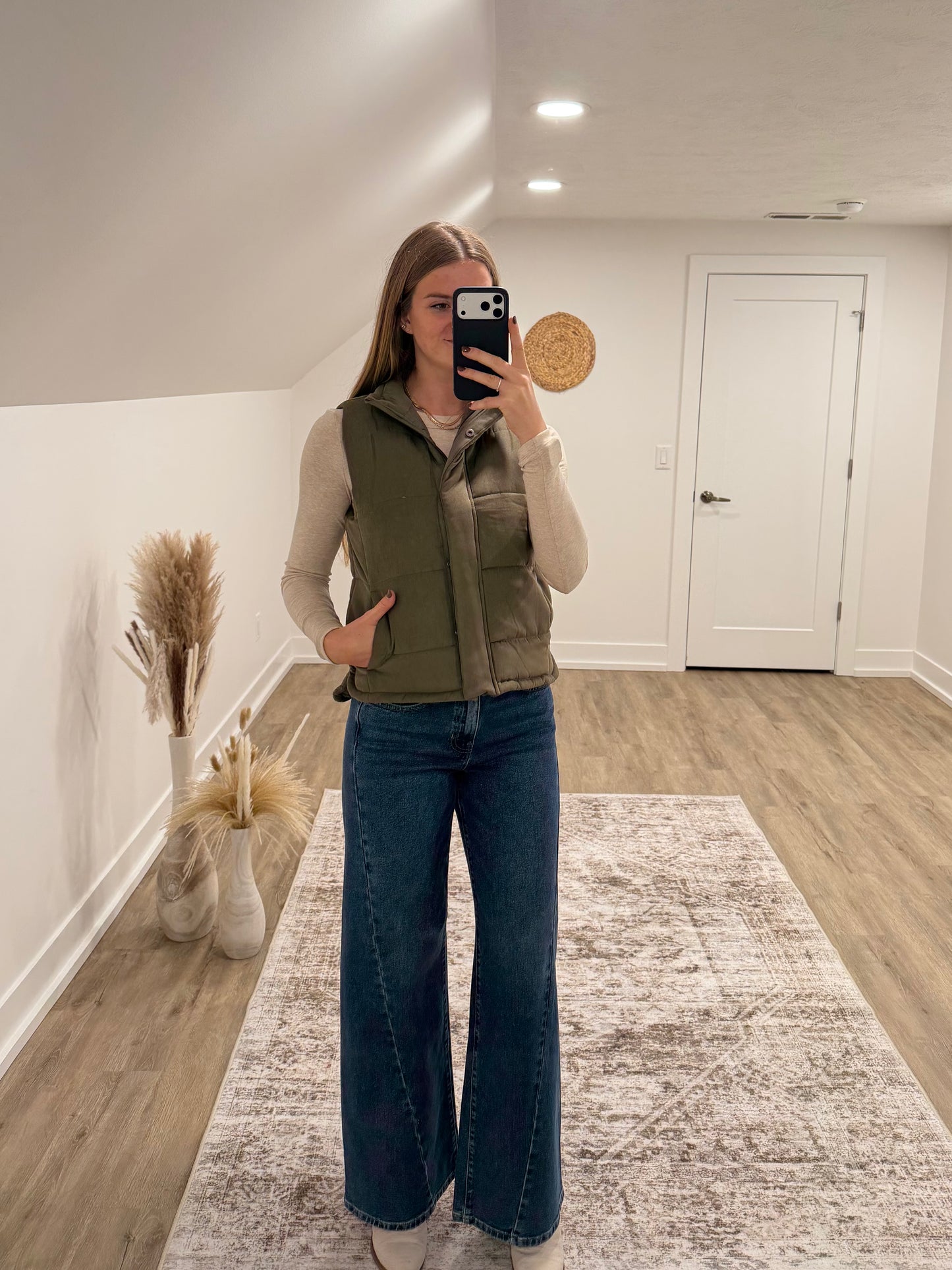Olive Suede Vest